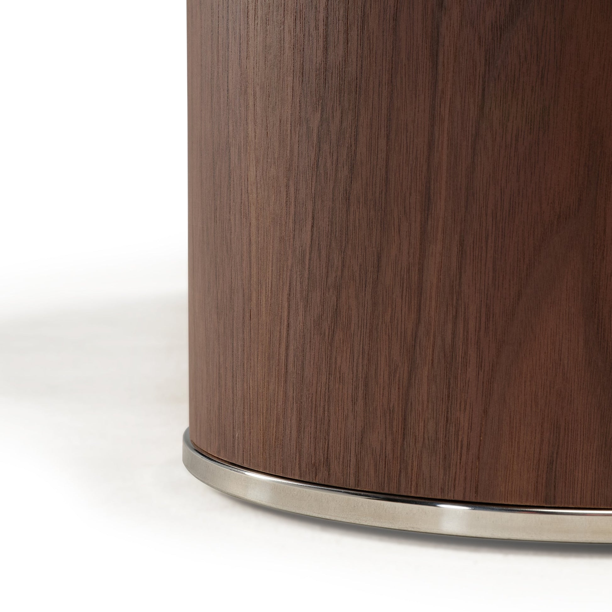 41" Irregular Round Solid Wood Walnut Coffee Table