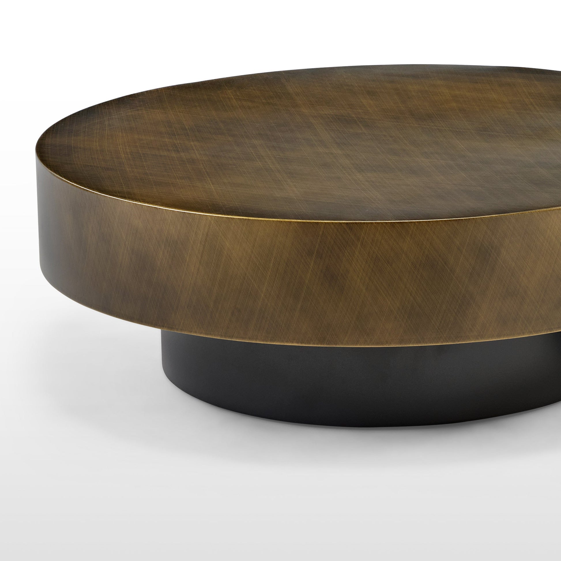 35" Brown Coffee Table with Glass Side Table