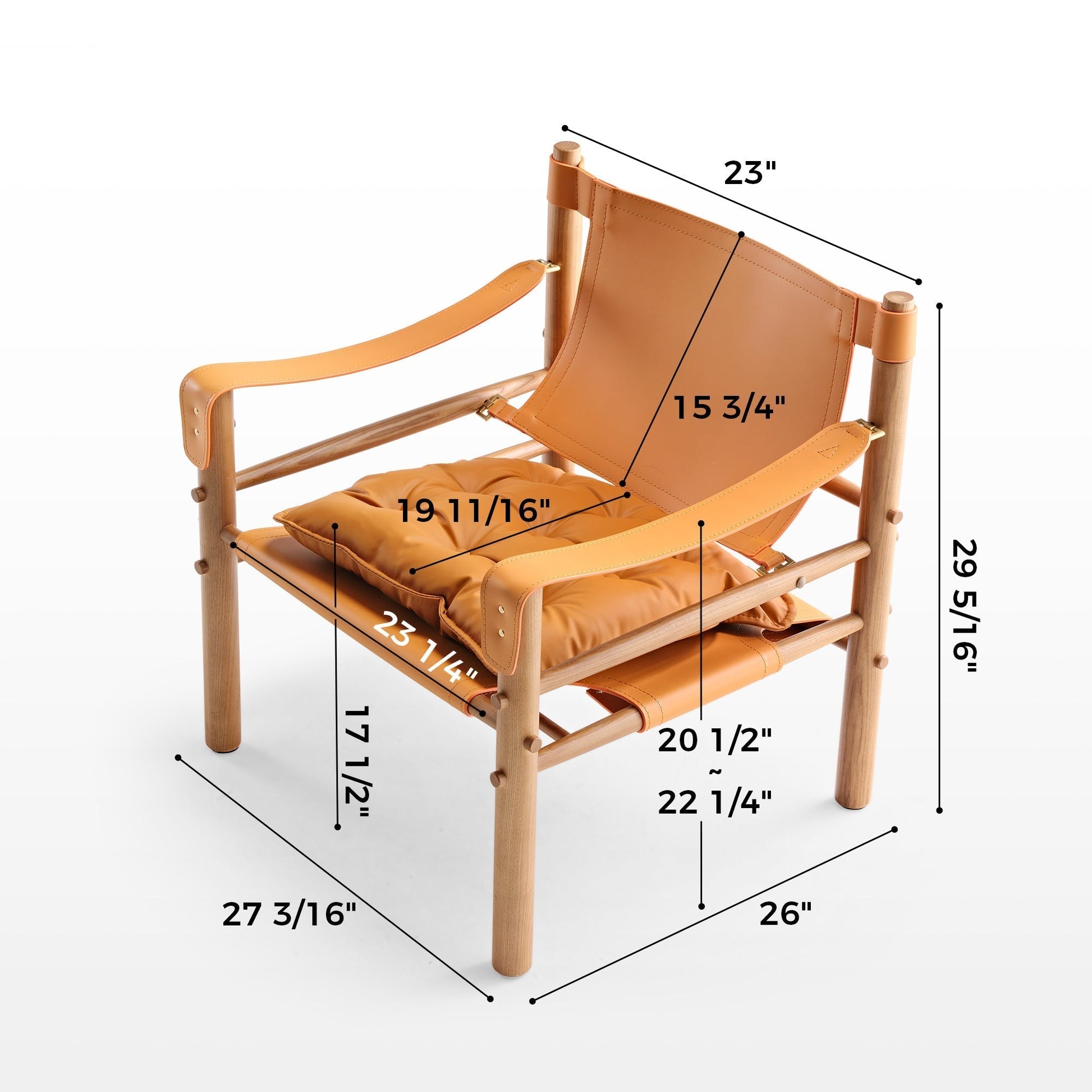 Saddle Leather Comfort Lounge Chair