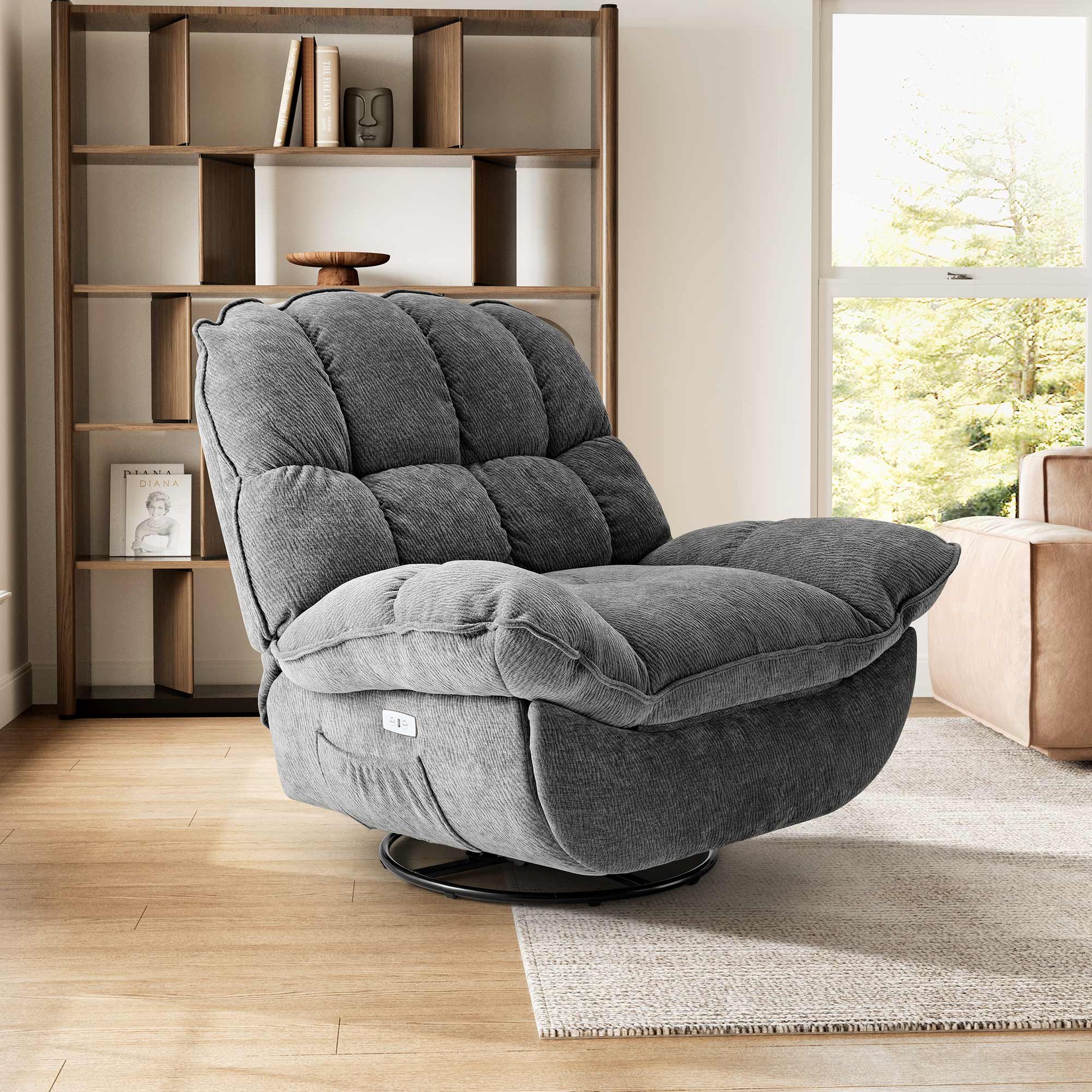 Grayson, Electric Recliner Chair Rocking Swivel with Storage