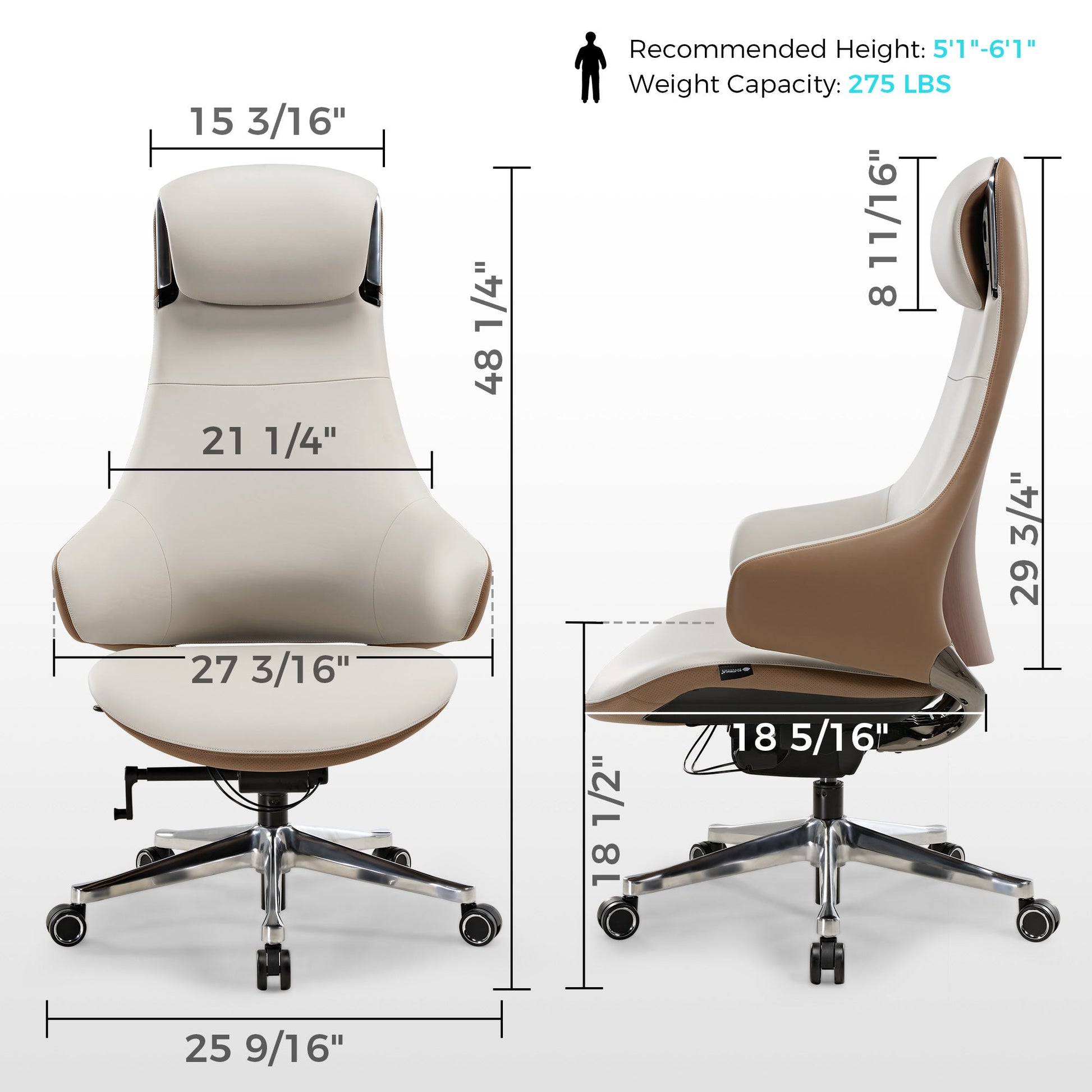 OC28, Genuine Leather Executive Office Chair
