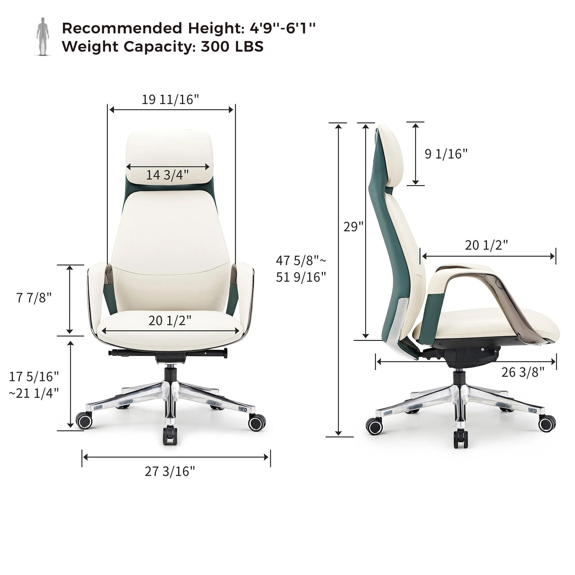 SERENE, Napa Leather Executive Office Chair