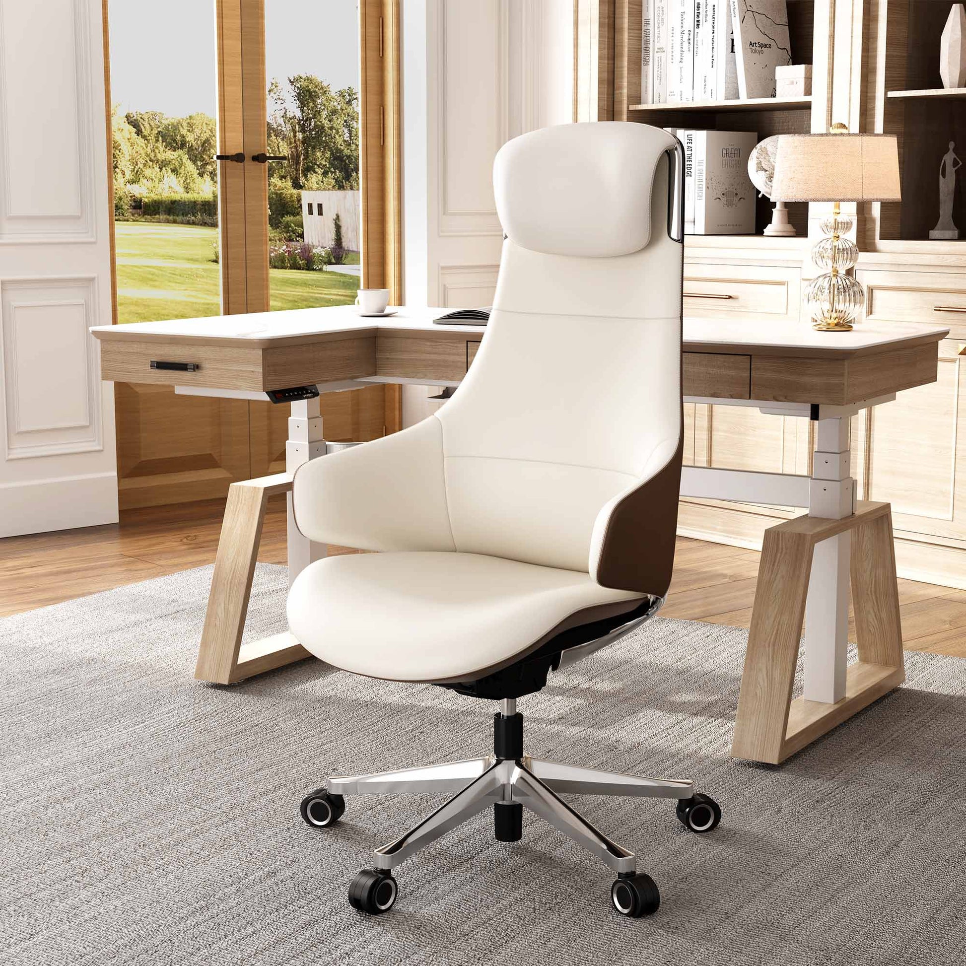 OC28, Genuine Leather Executive Office Chair