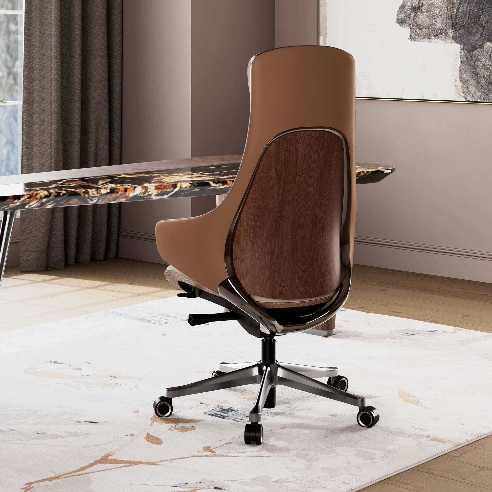 OC28, Genuine Leather Executive Office Chair