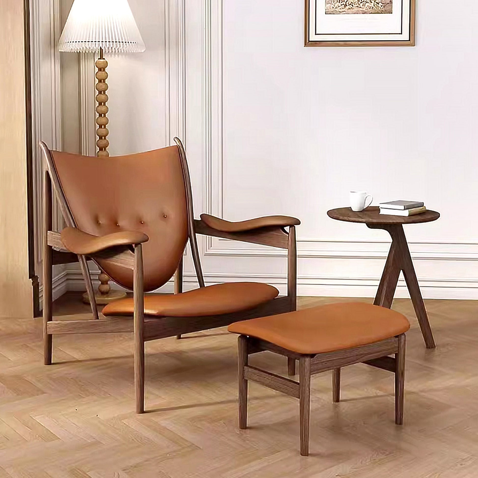 Dakota, Microfiber Leather Comfort Lounge Chair, Brown