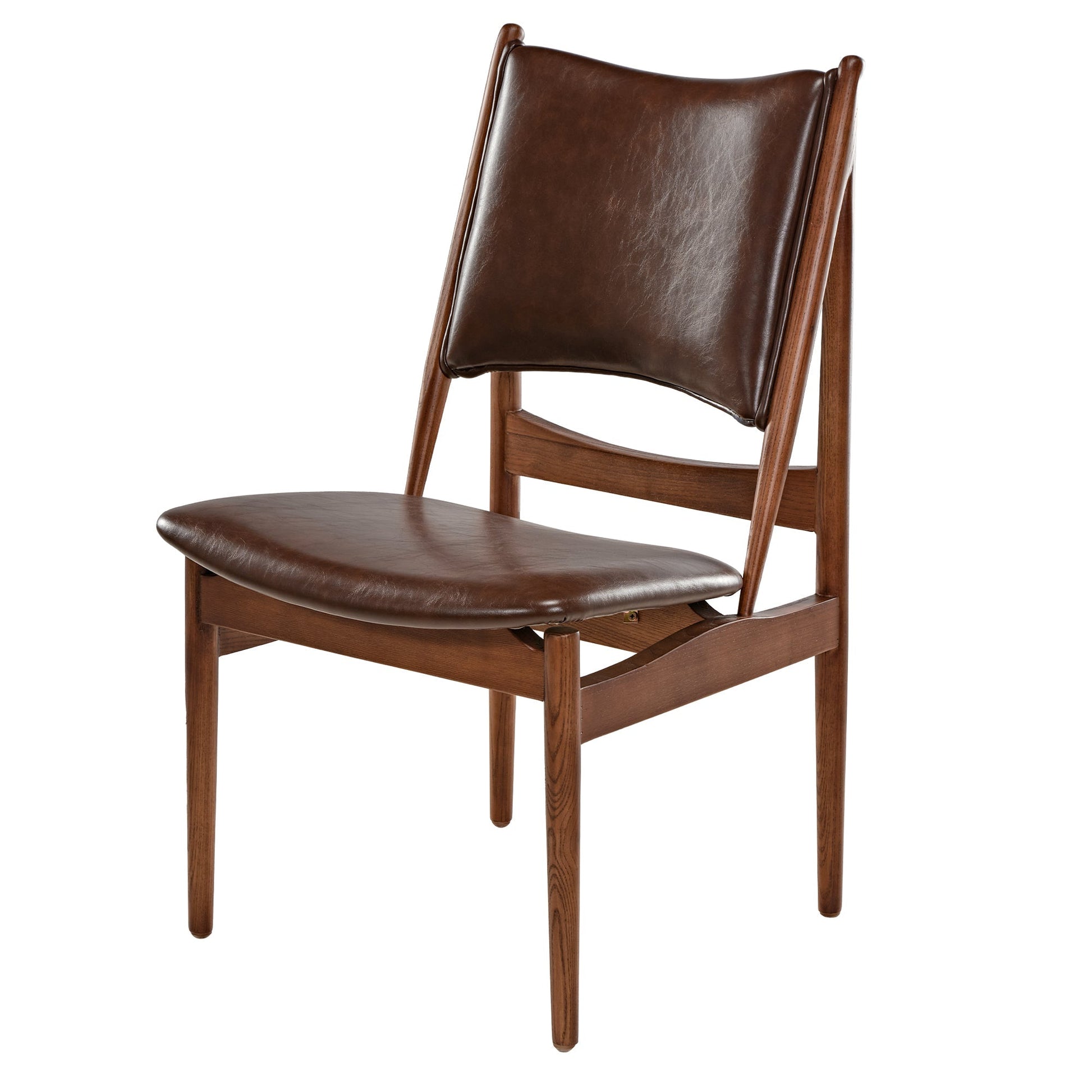Mid Century Solid Wood Dining Chairs Set of 2, Brown
