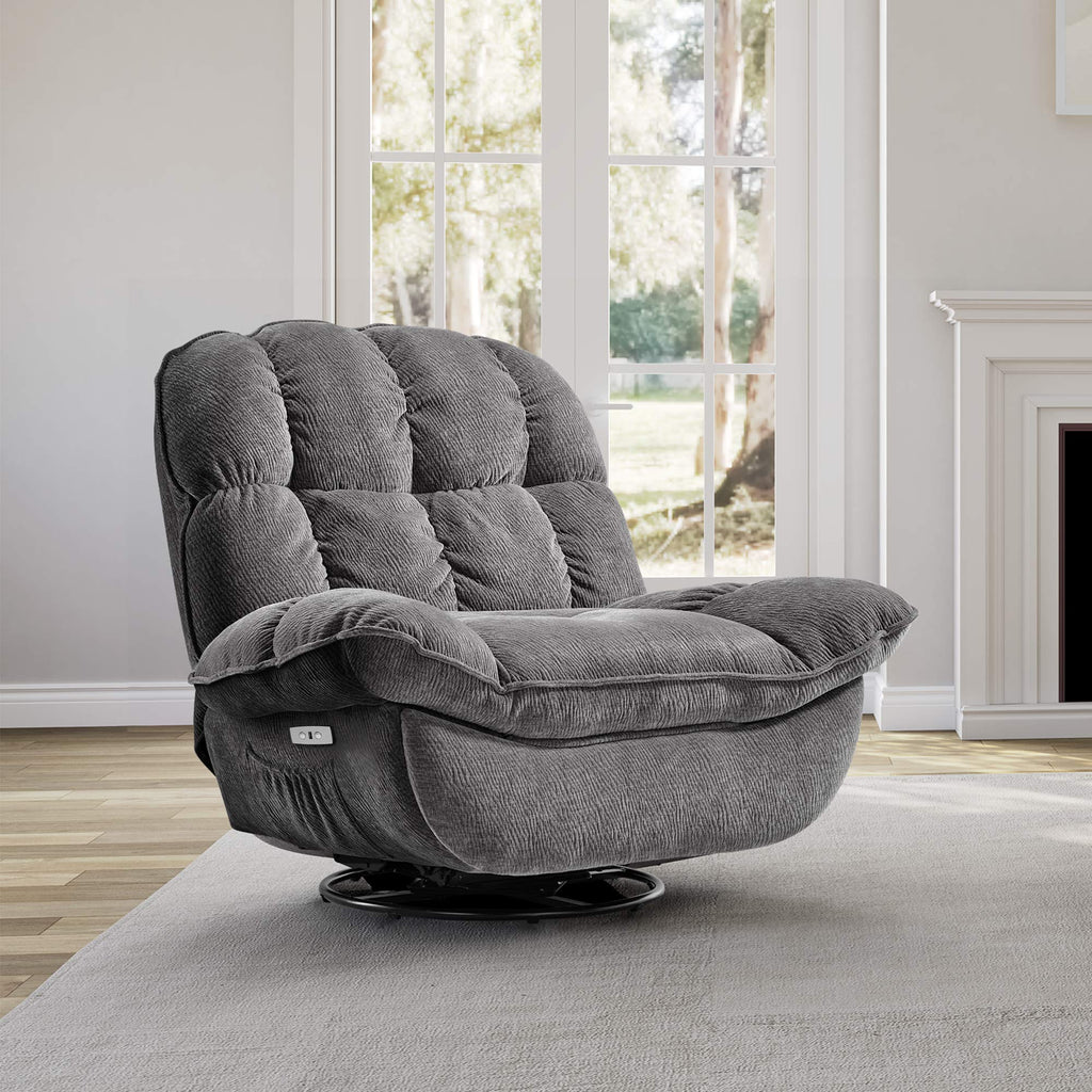 Grayson, Electric Recliner Chair Rocking Swivel with Storage