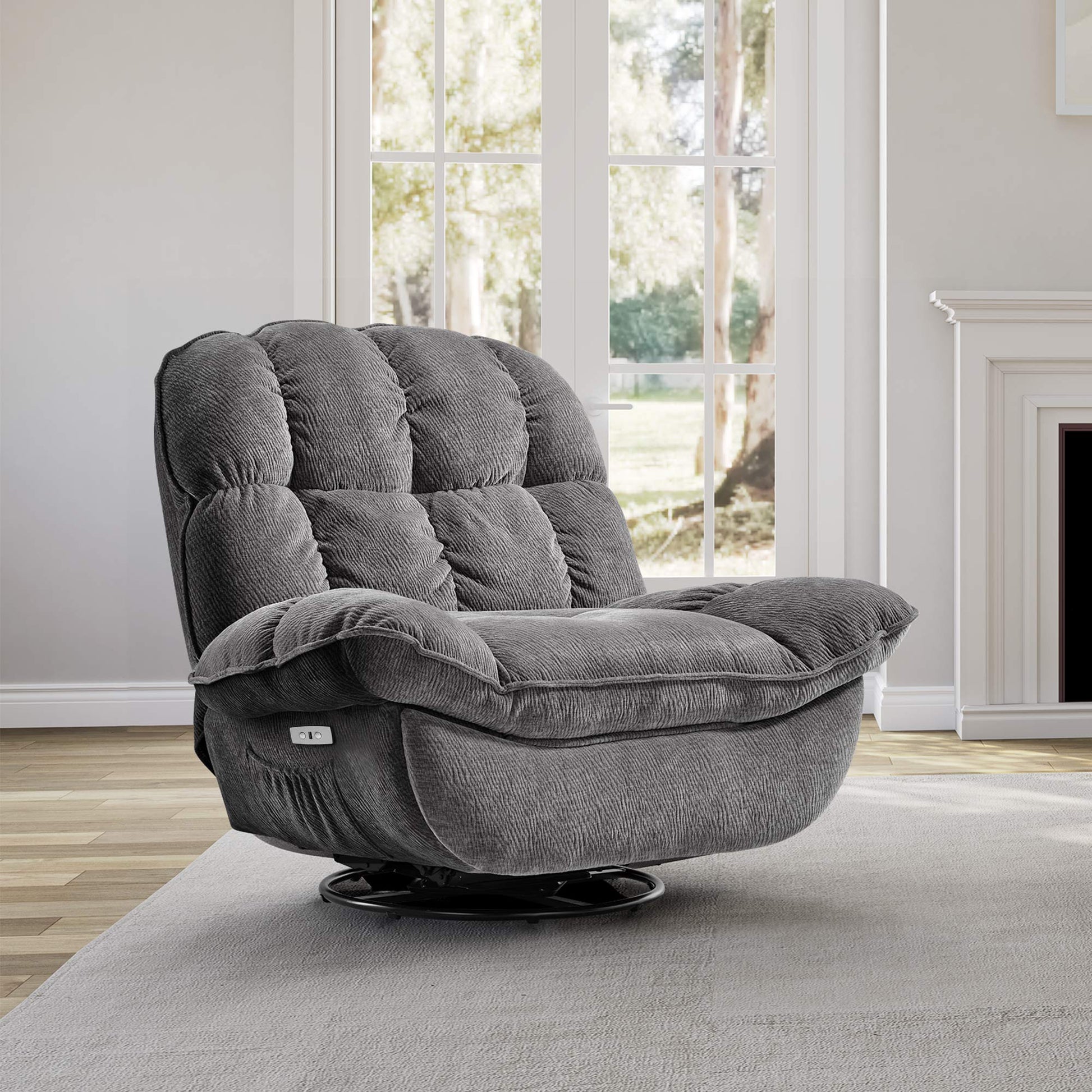 Grayson, Electric Recliner Chair Rocking Swivel with Storage