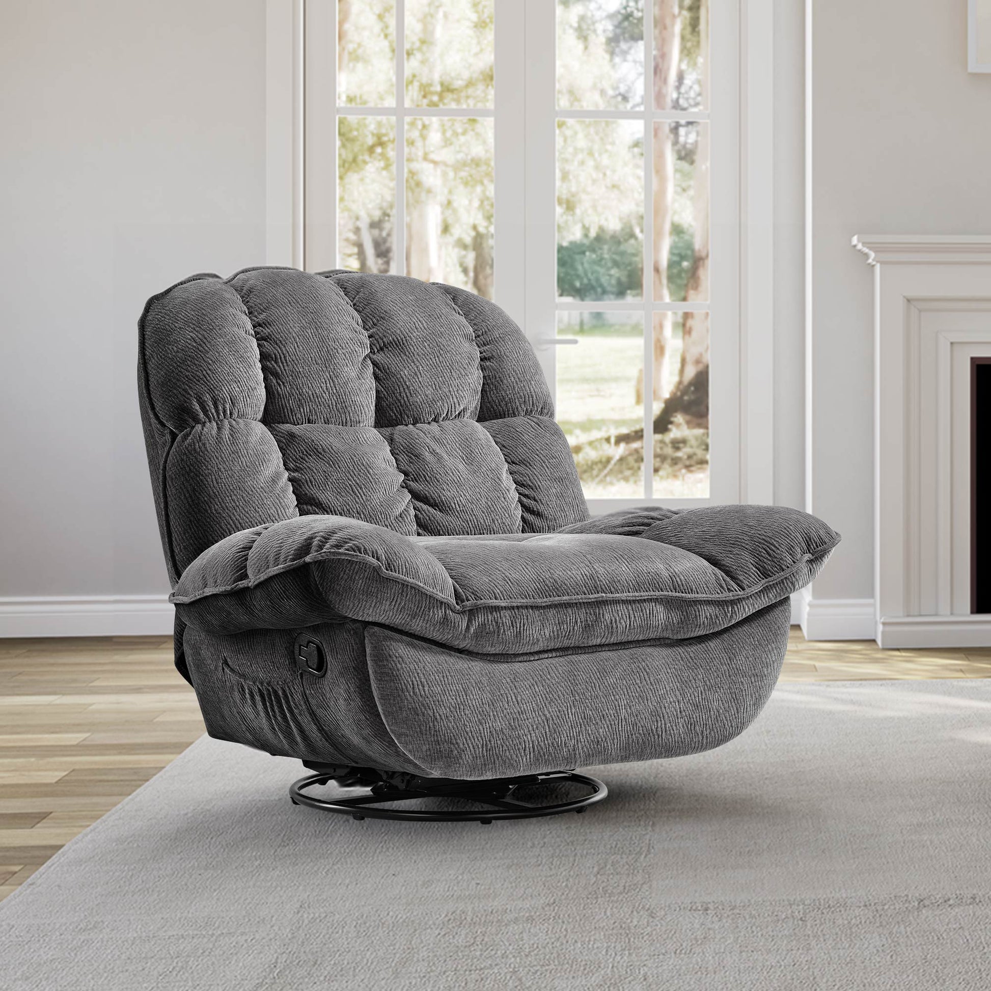 Grayson, Manual Recliner Chair Rocking Swivel with Storage