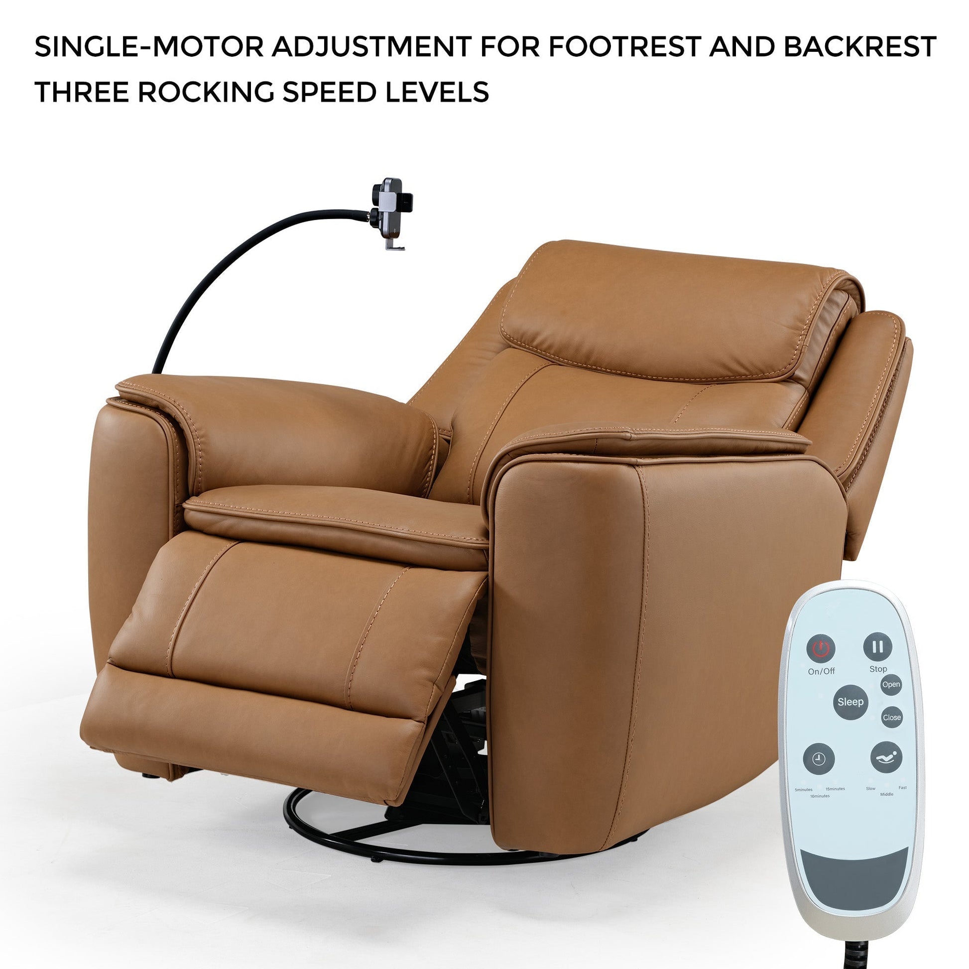 Carter, Electric Rocking Swivel Recliner Chair