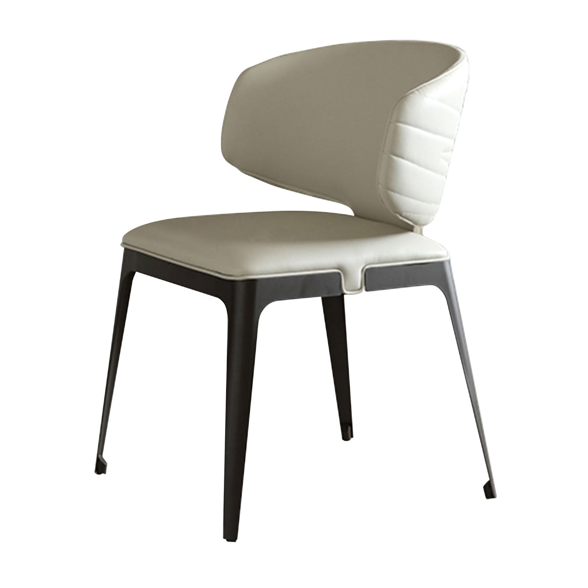 Modern Avant-garde Dining Chairs Set of 2, Off-White