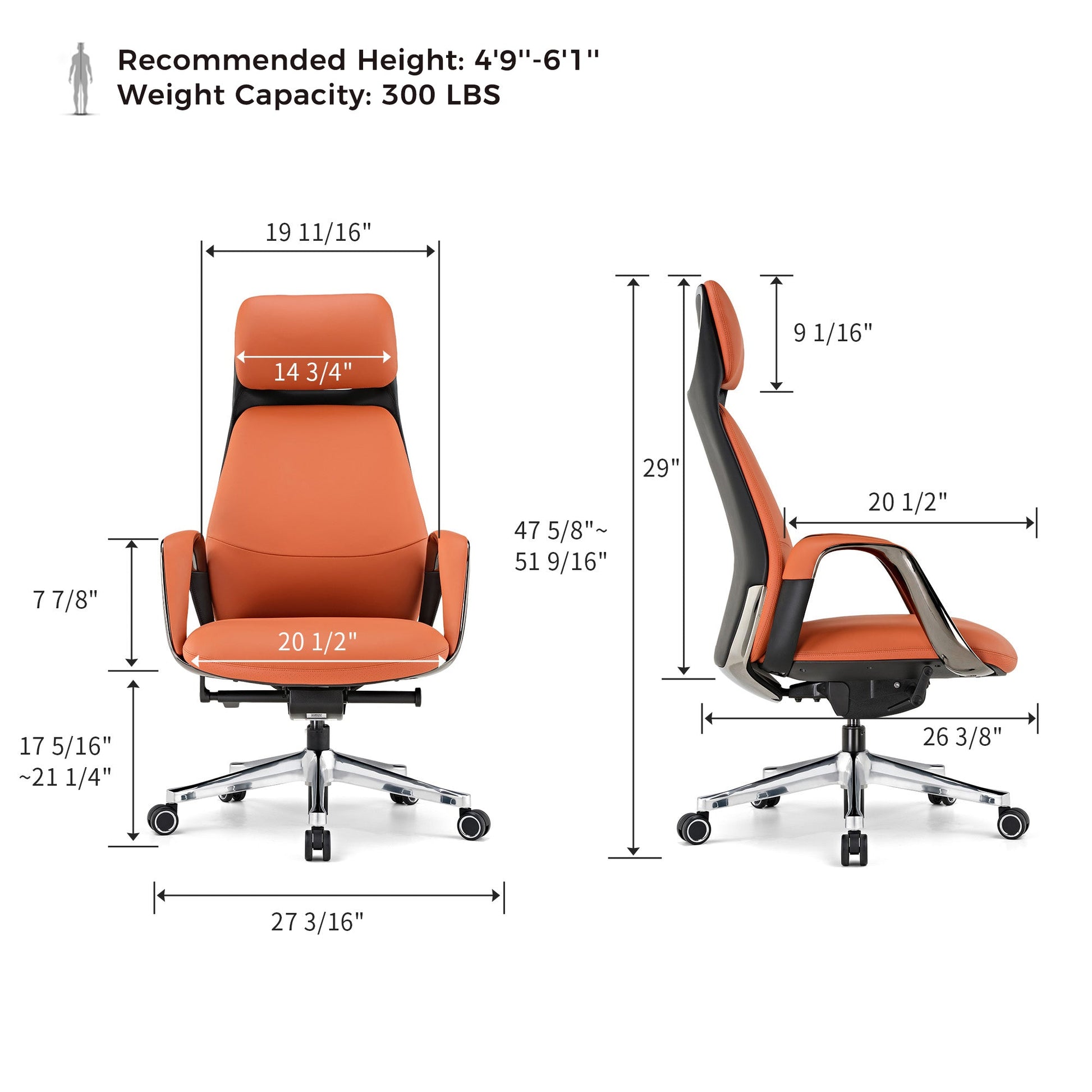 SERENE, Napa Leather Executive Office Chair