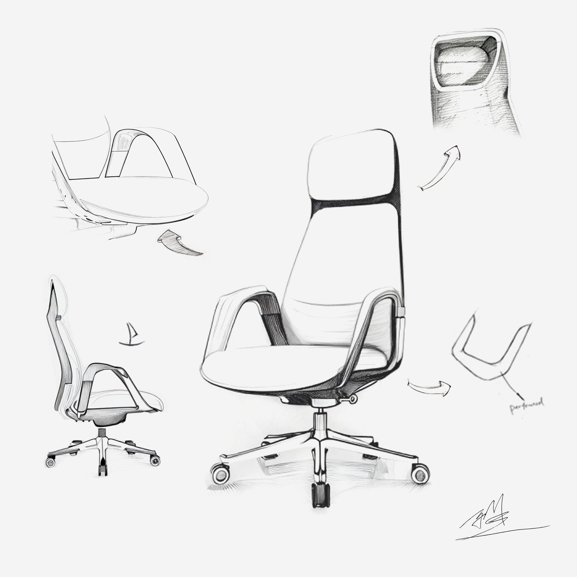 SERENE, Napa Leather Executive Office Chair