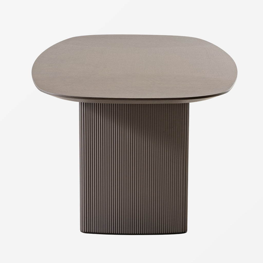 86" Modern Oval Dining Table set for 6, Gray