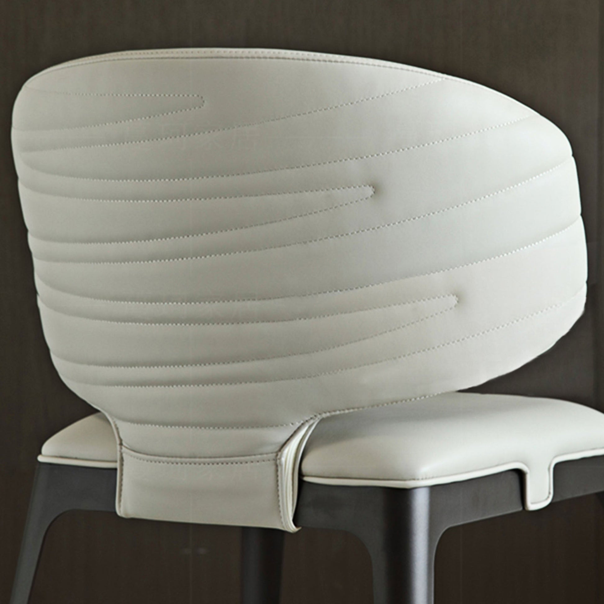Modern Avant-garde Dining Chairs Set of 2, Off-White
