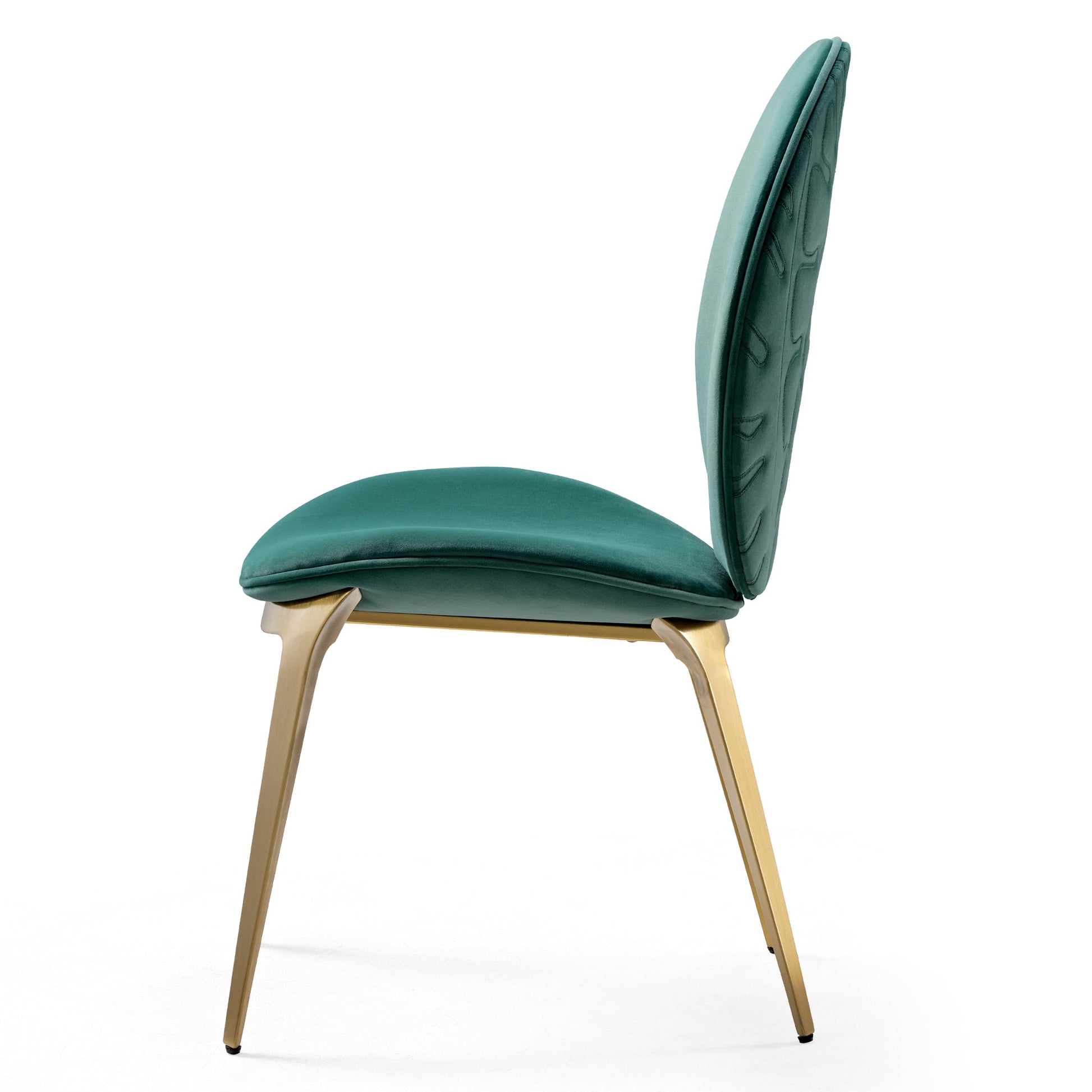 Light Luxury Vintage Dining Chair Set of 2,  Green