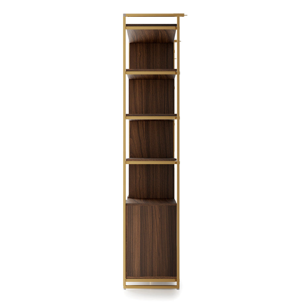 Napa Wood Bookcase Cabinet, Bottom Storage, Adjustable Book Shelves