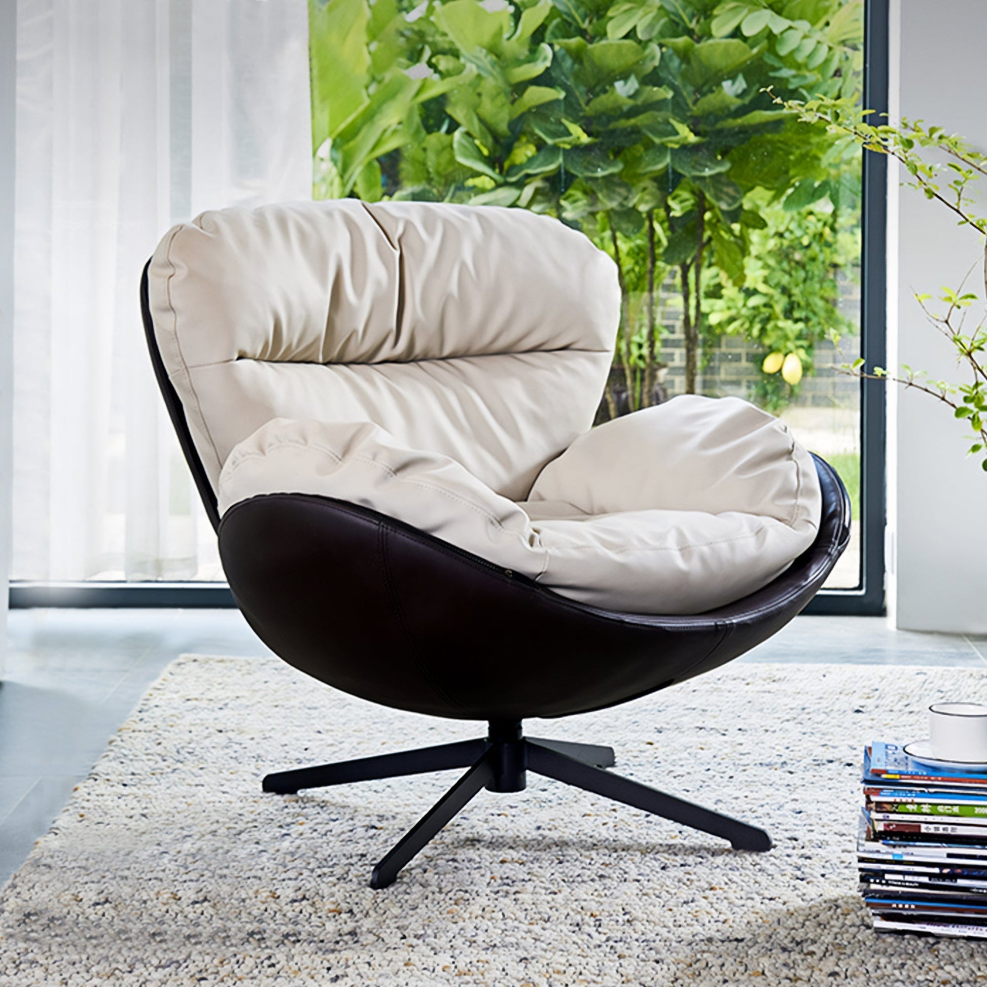 Alexia, Swivel Lounge Chair, Gray