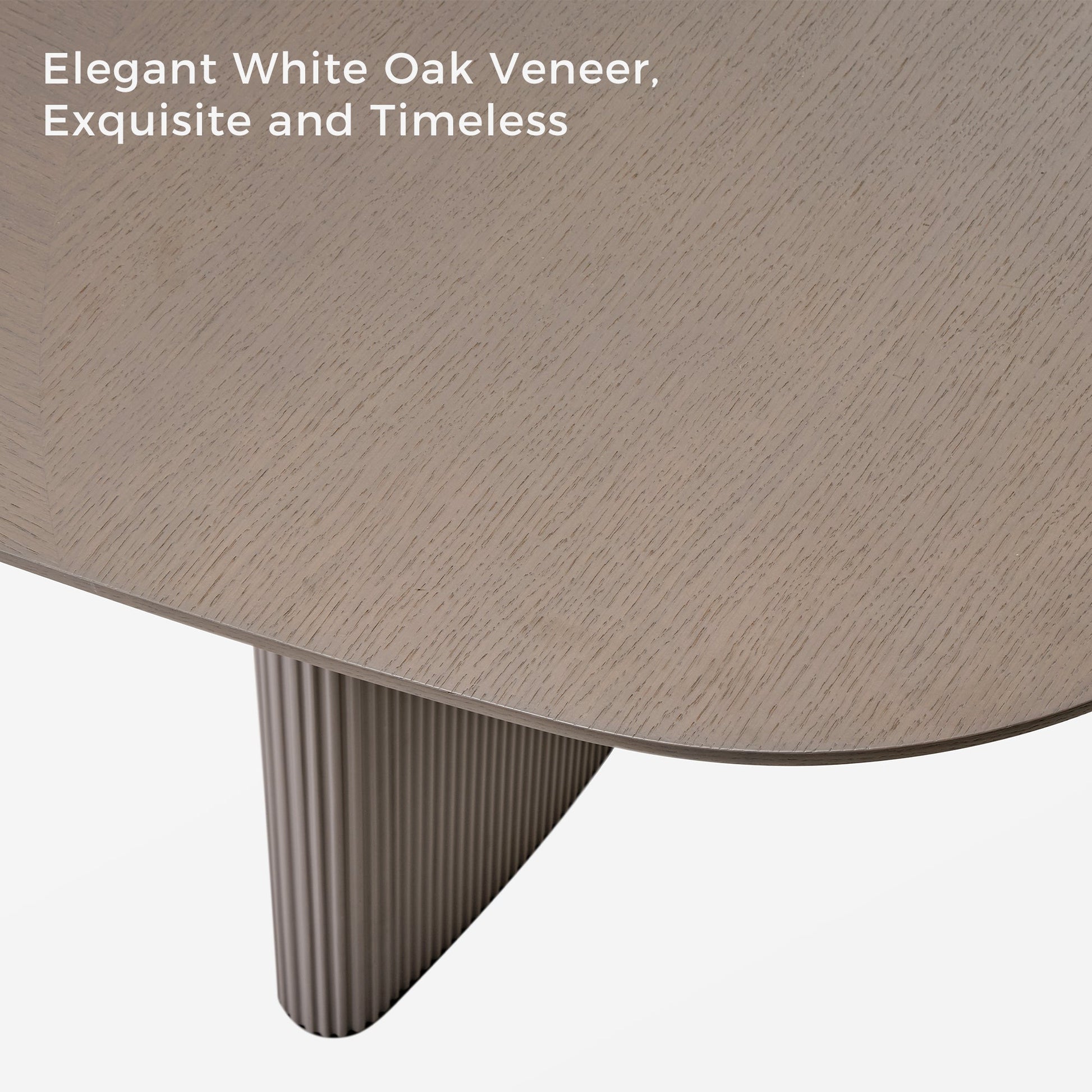 86" Modern Oval Dining Table set for 6, Gray