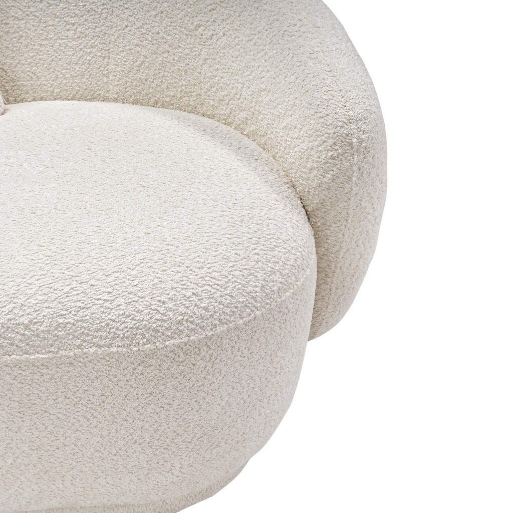 Amy, Upholstered Curved Sofa, 3 Seaters