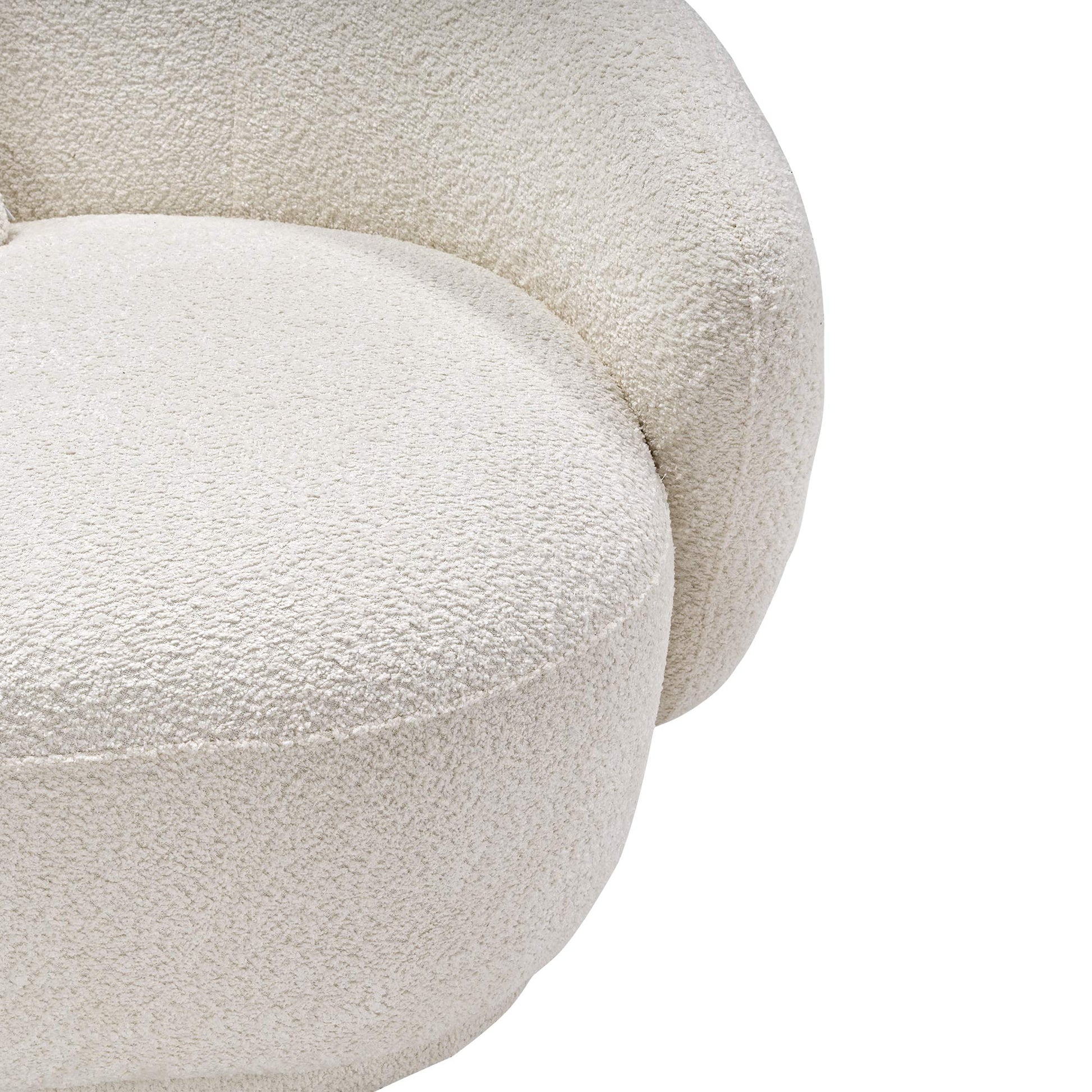 Amy, Upholstered Curved Sofa, 3 Seaters
