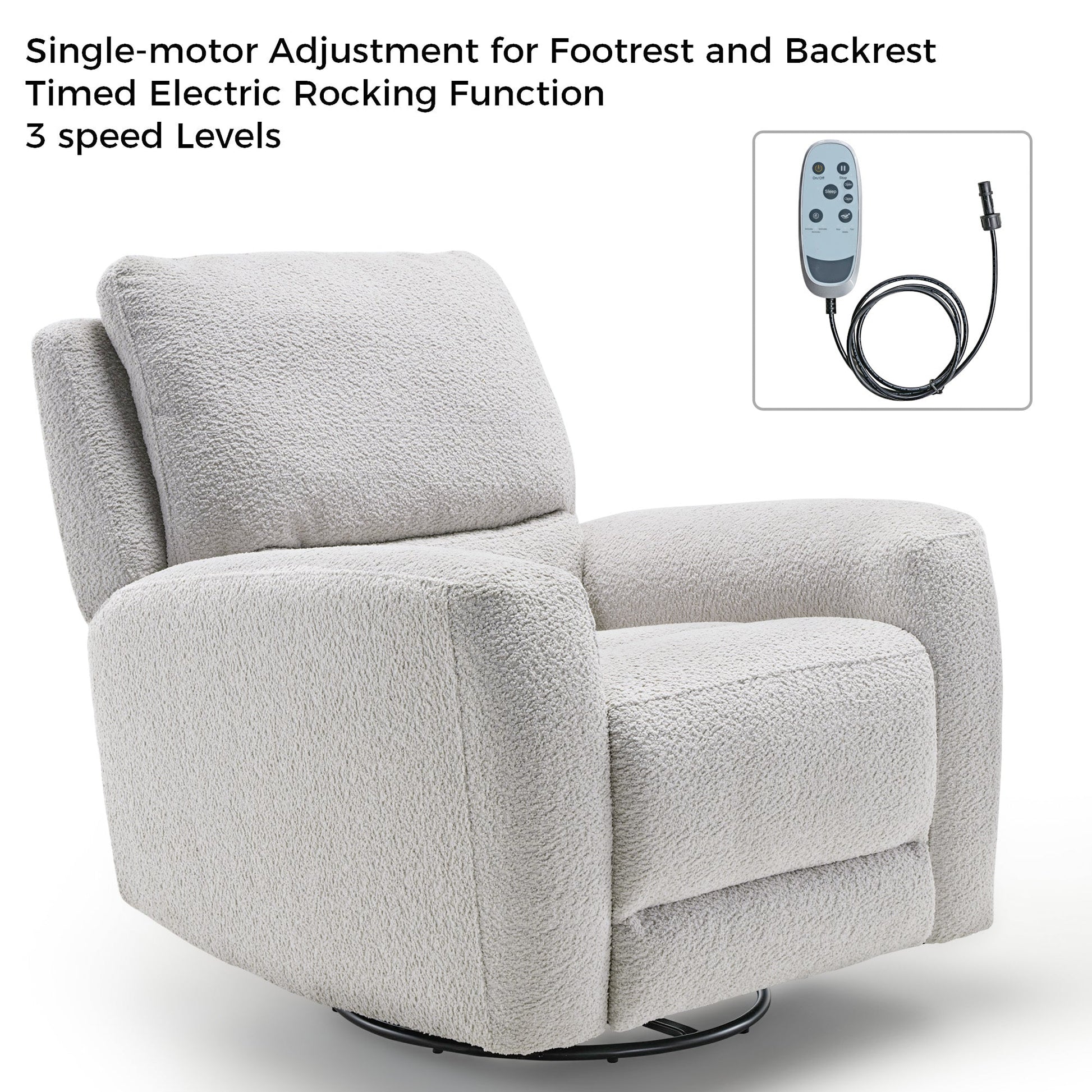 Mona, Electric Rocking Swivel Recliner