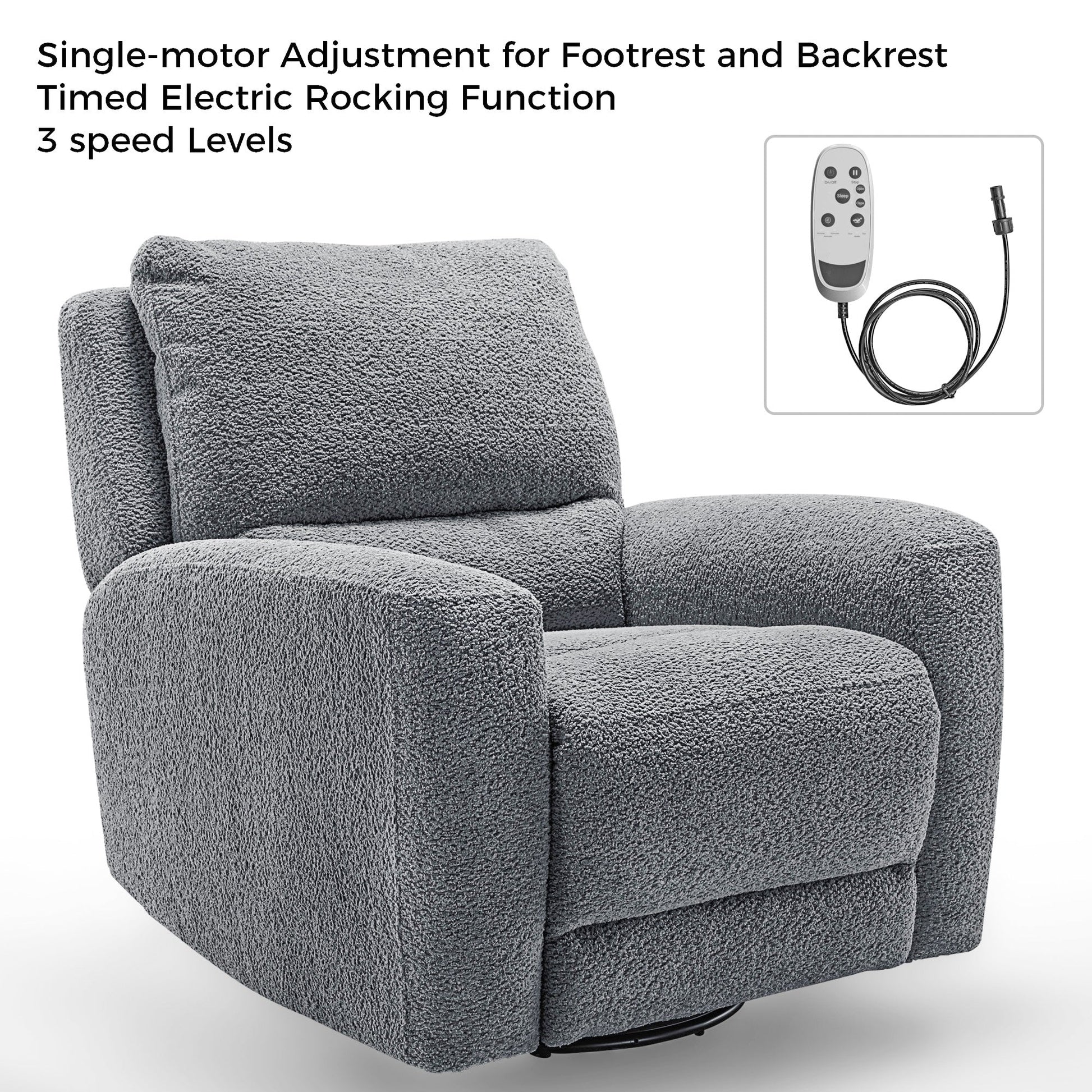 Mona, Electric Rocking Swivel Recliner