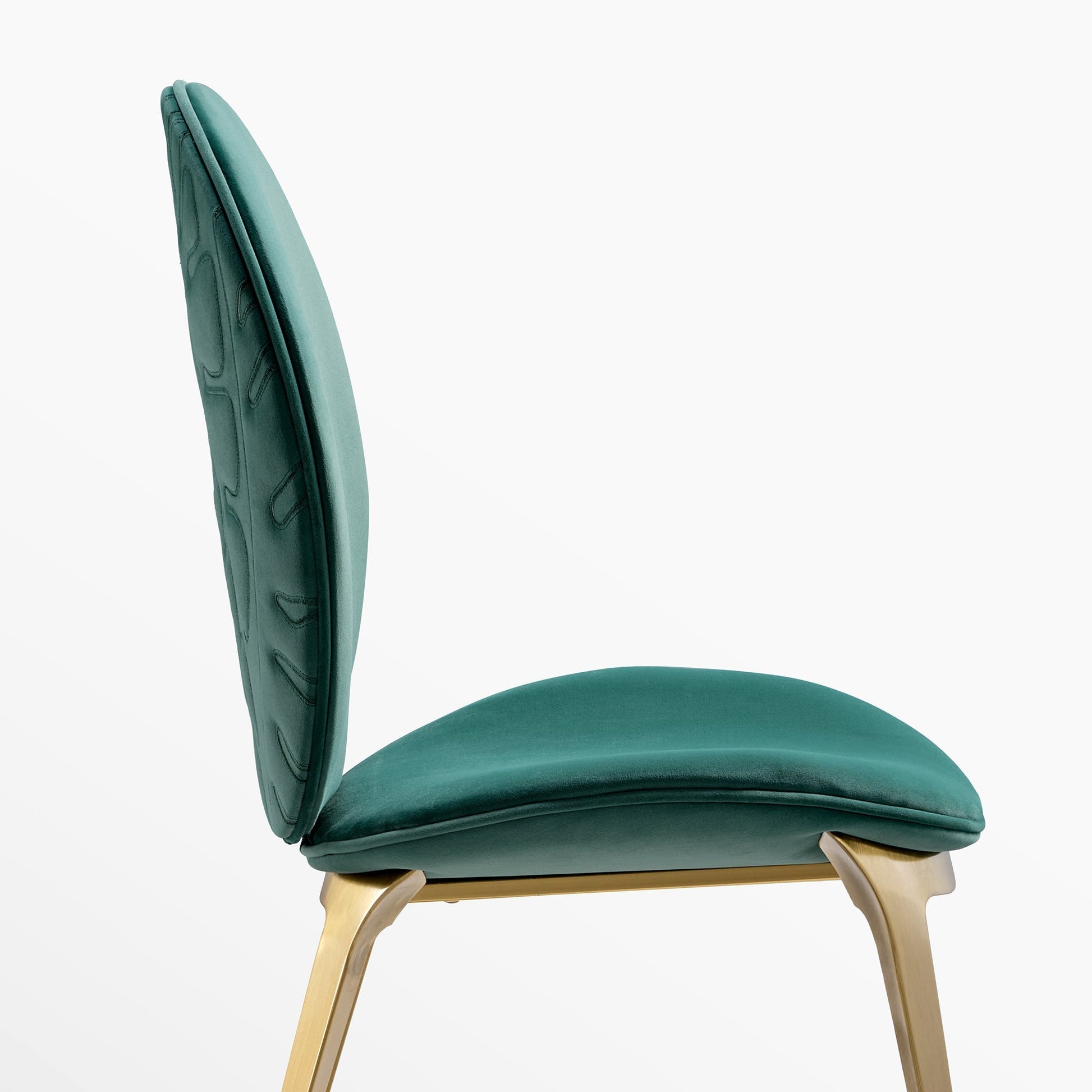Light Luxury Vintage Dining Chair Set of 2,  Green
