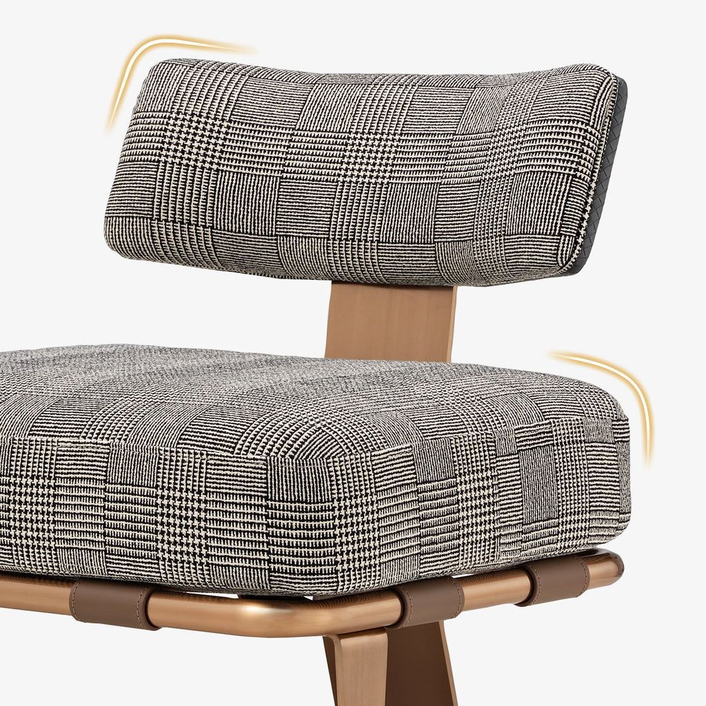 Hounds tooth Accent Gray Lounge Chair
