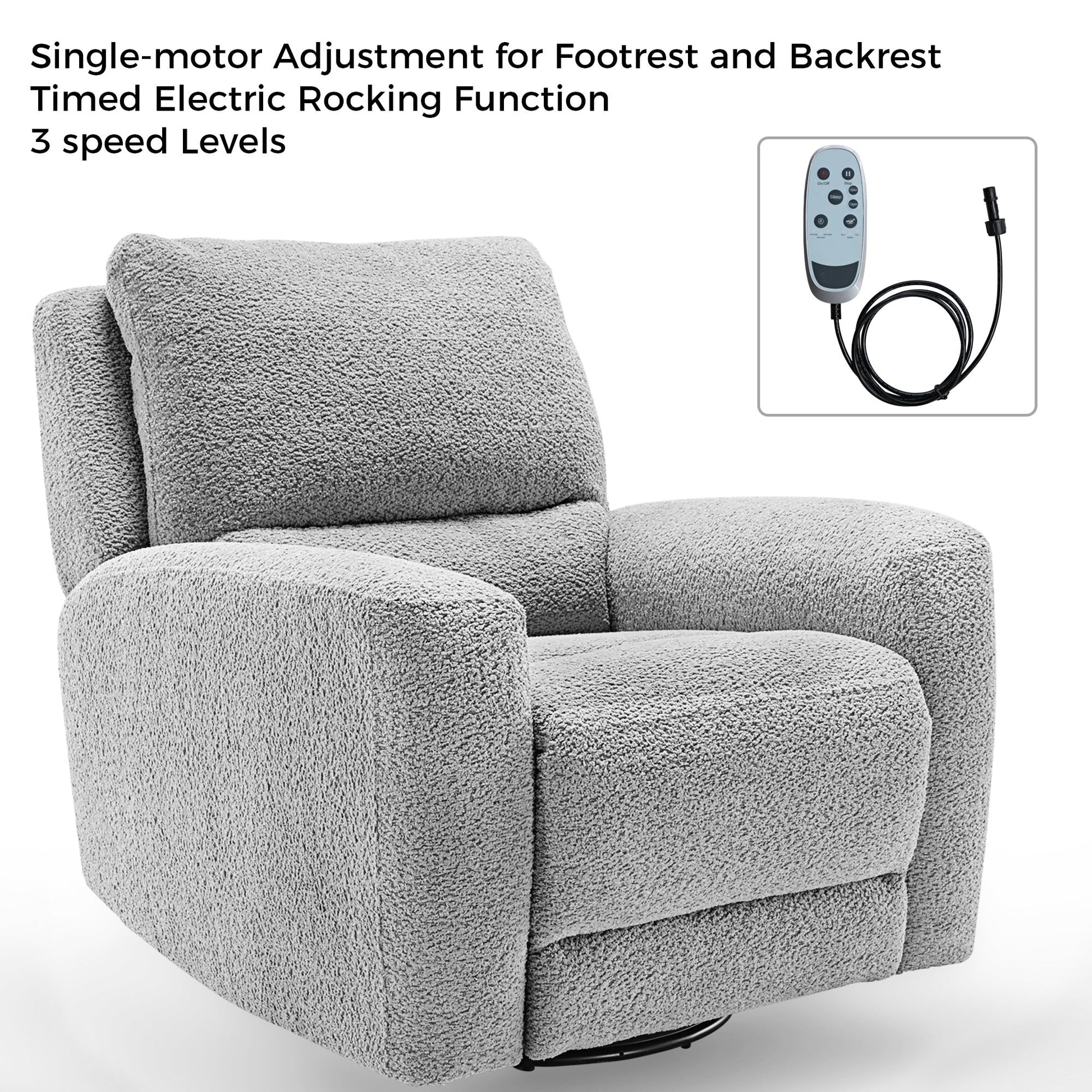Mona, Electric Rocking Swivel Recliner