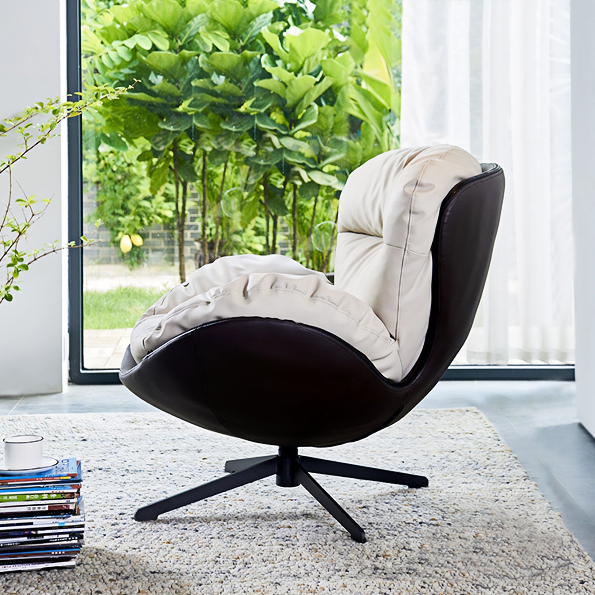 Alexia, Swivel Lounge Chair, Gray