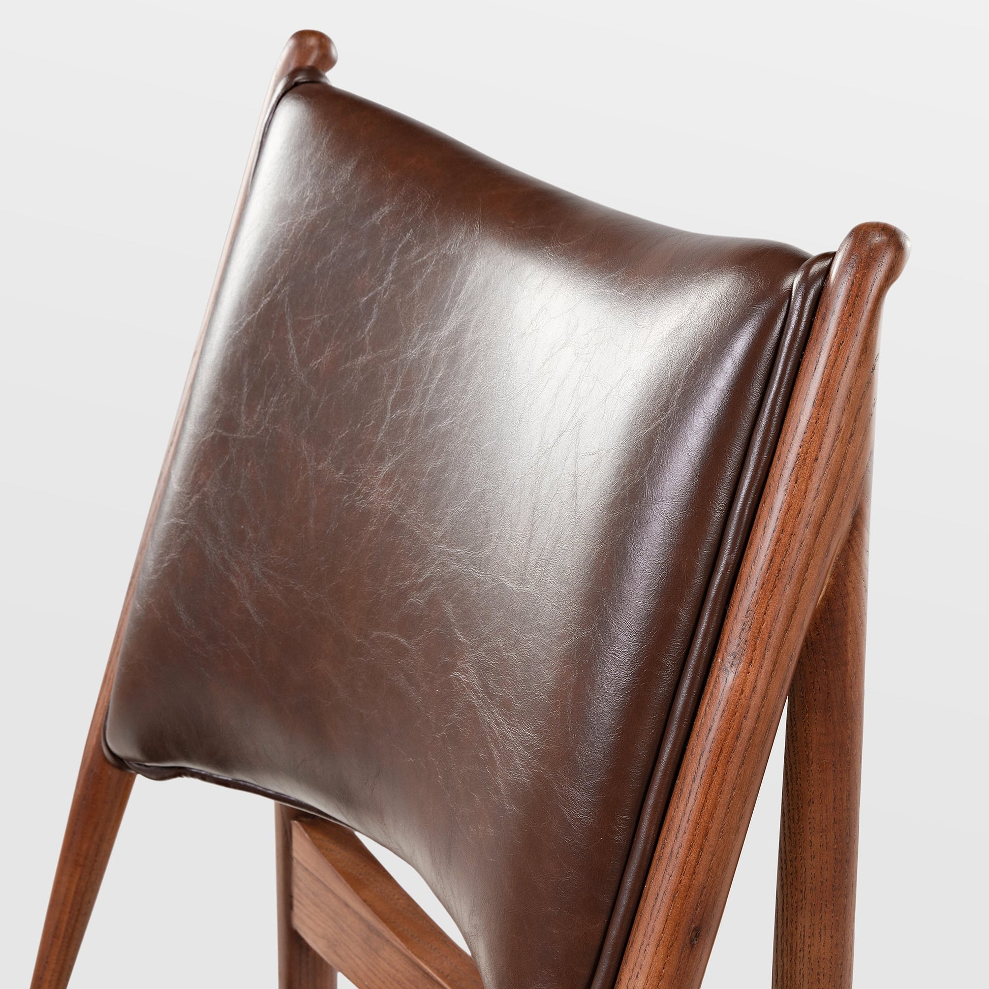 Mid Century Solid Wood Dining Chairs Set of 2, Brown