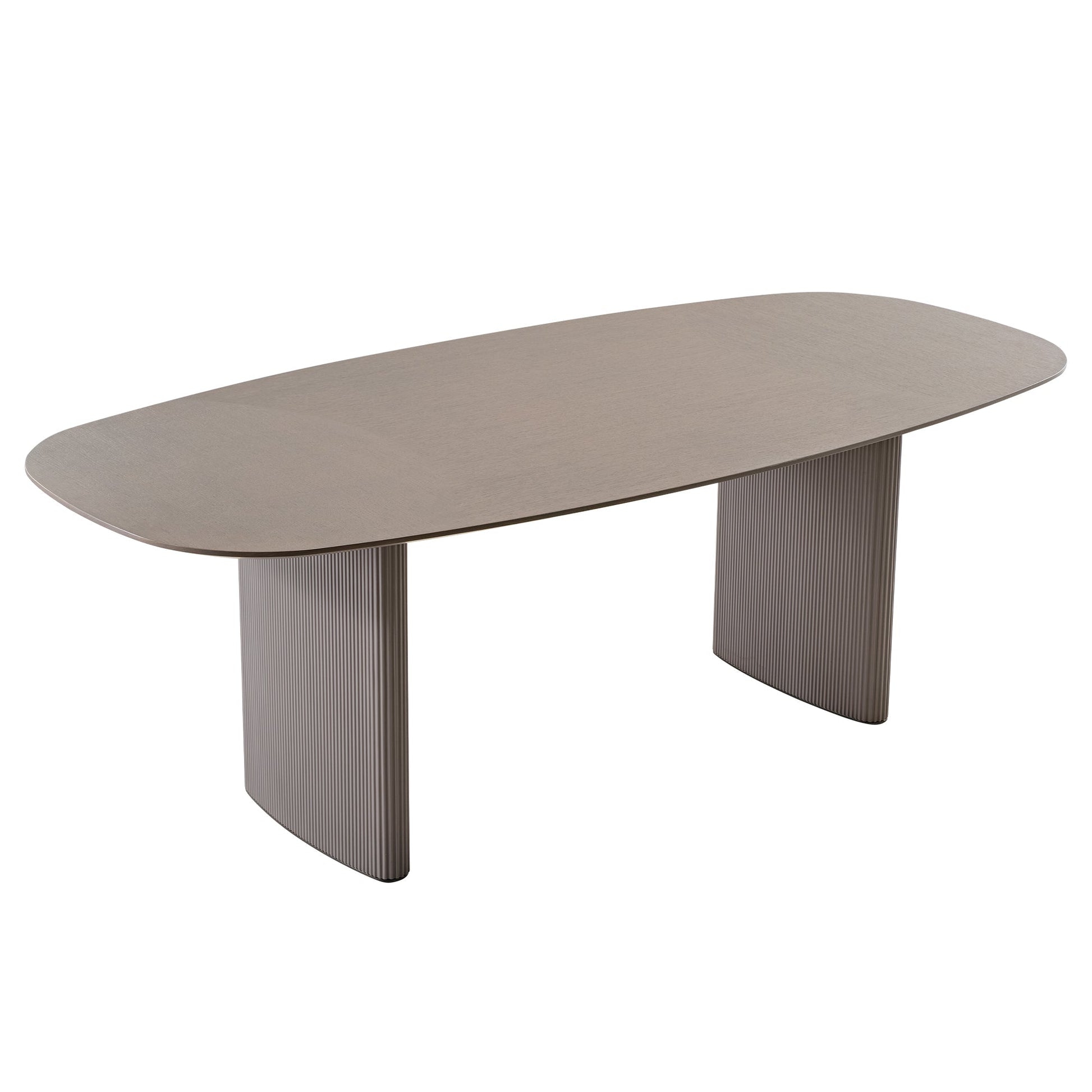 86" Modern Oval Dining Table set for 6, Gray