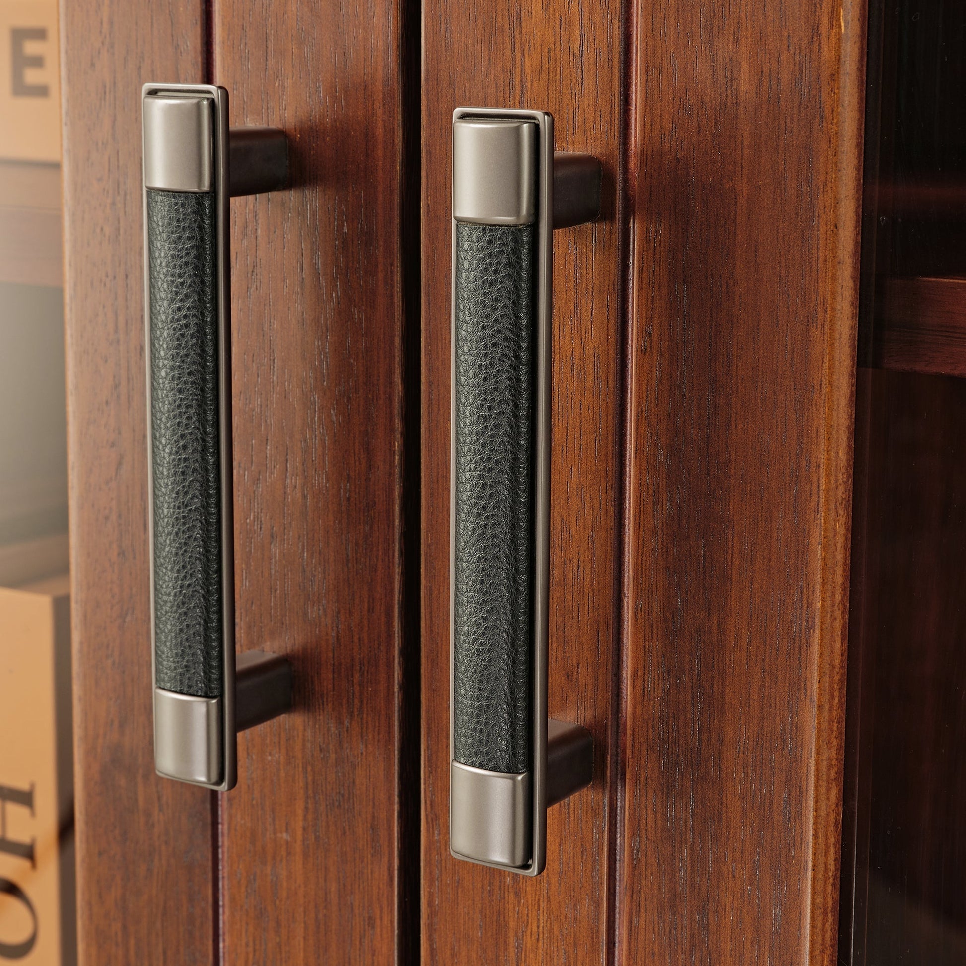 Ark, 72'' Storage Cabinet Bookshelf with Doors, Walnut