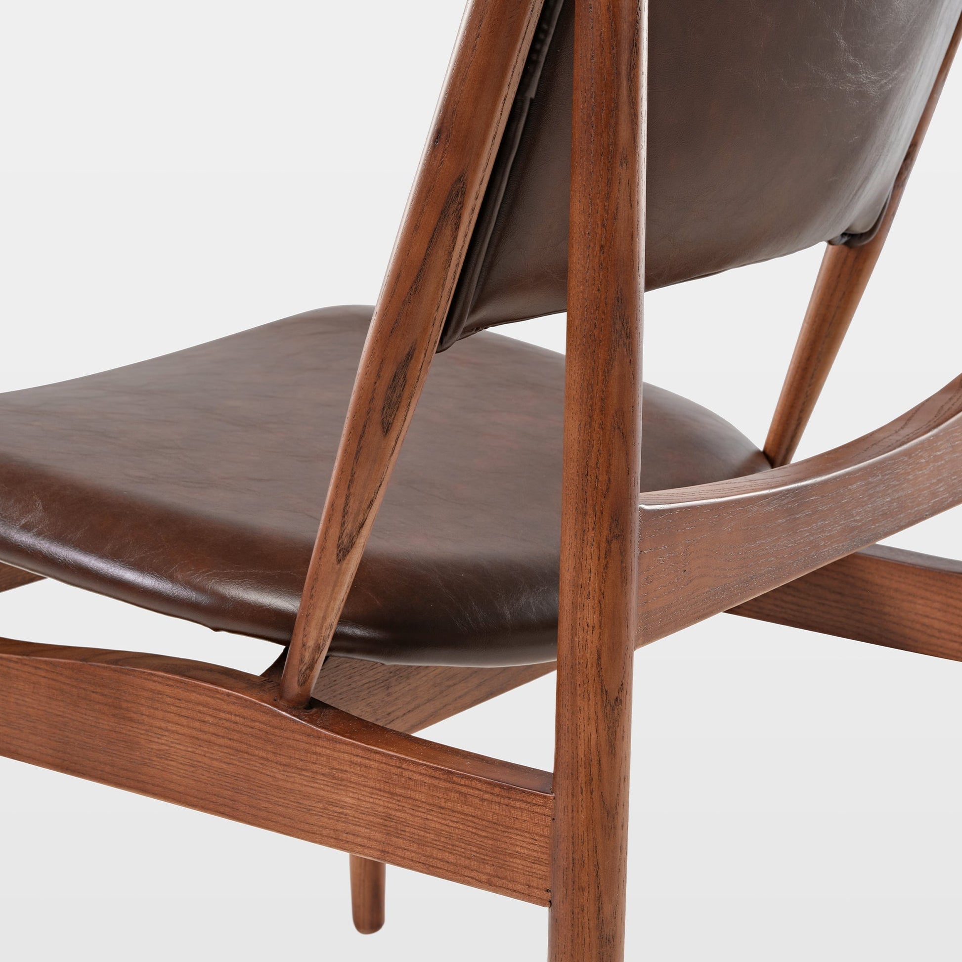 Mid Century Solid Wood Dining Chairs Set of 2, Brown