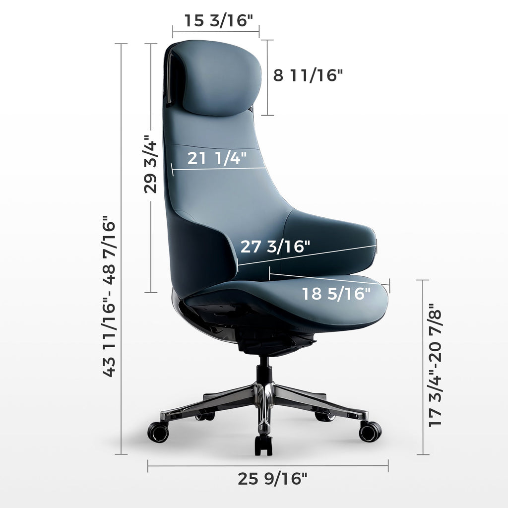 OC28, Genuine Leather Executive Office Chair
