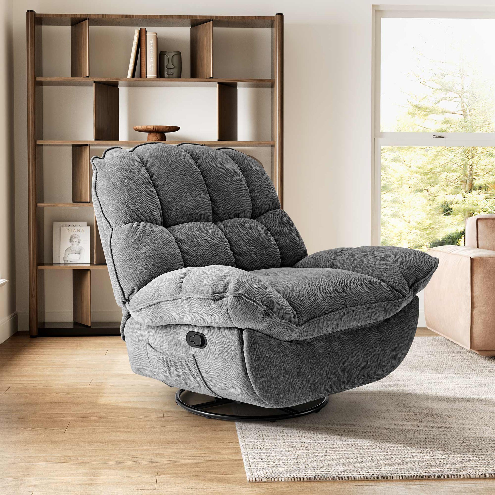 Grayson, Manual Recliner Chair Rocking Swivel with Storage