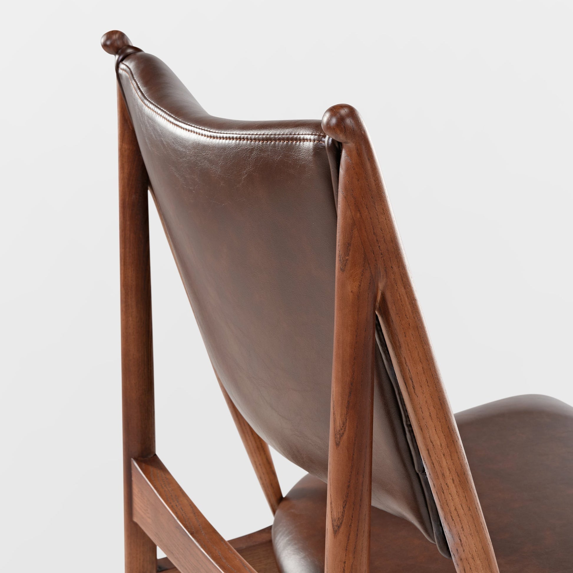 Mid Century Solid Wood Dining Chairs Set of 2, Brown