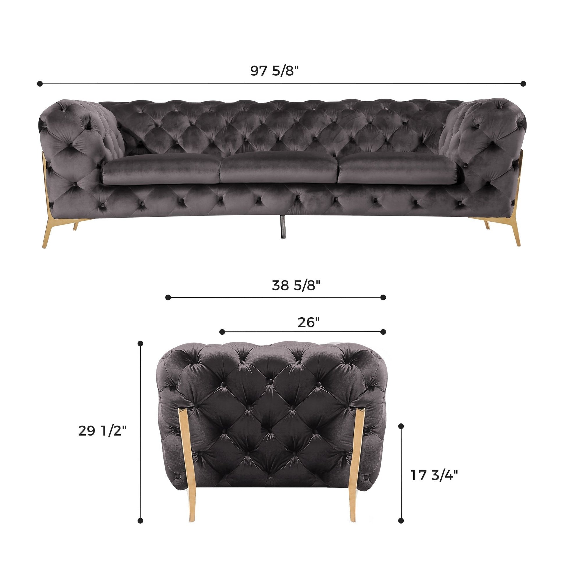Beverly, Sectional Sofa, 3 Seater