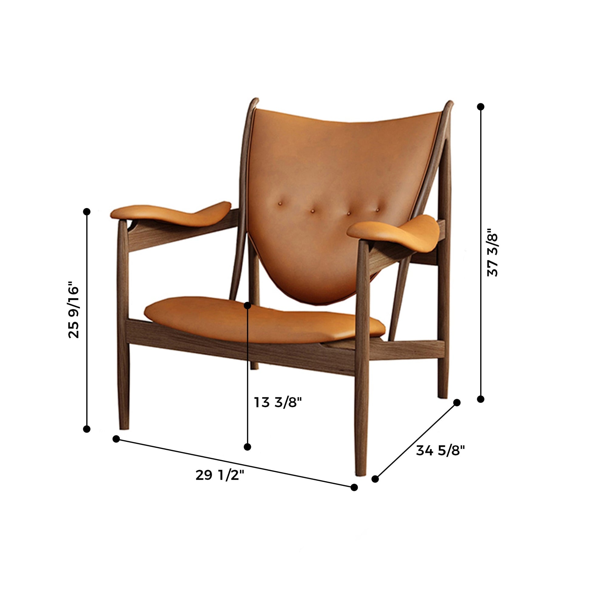 Dakota, Microfiber Leather Comfort Lounge Chair, Brown