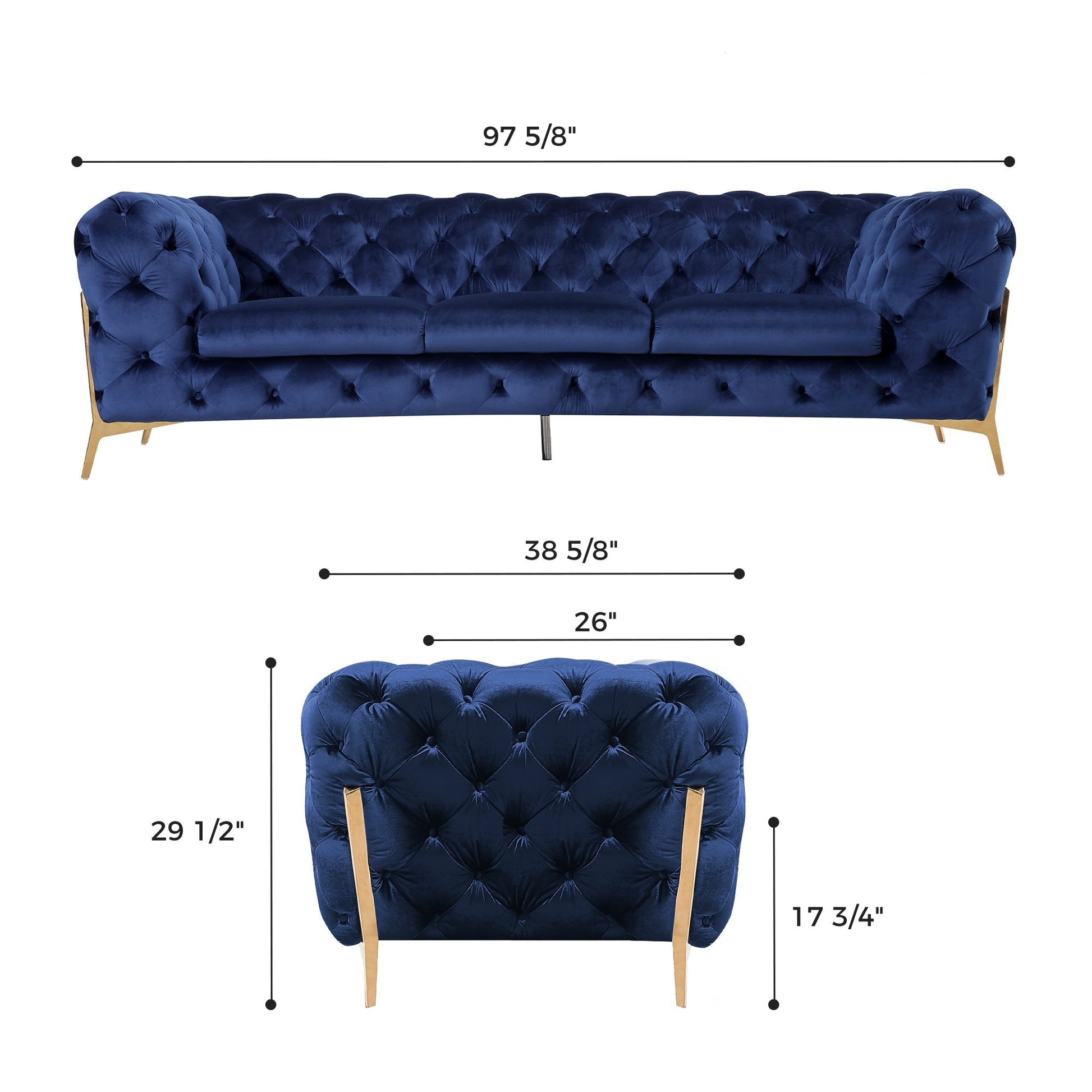 Beverly, Sectional Sofa, 3 Seater