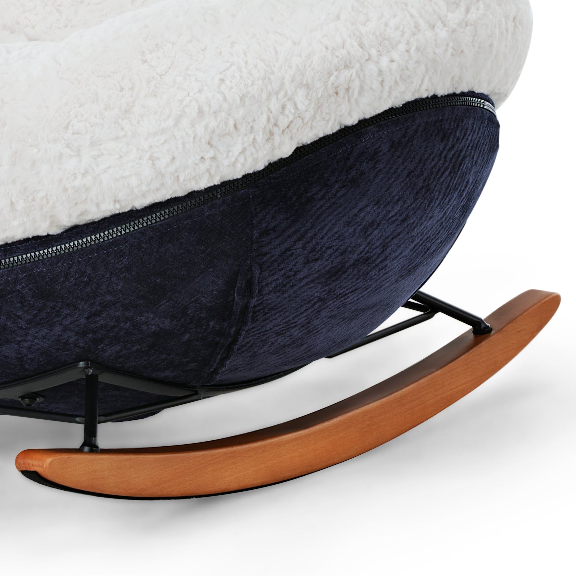 Chloe, Comfy Rocking Lounge Chair, Off White