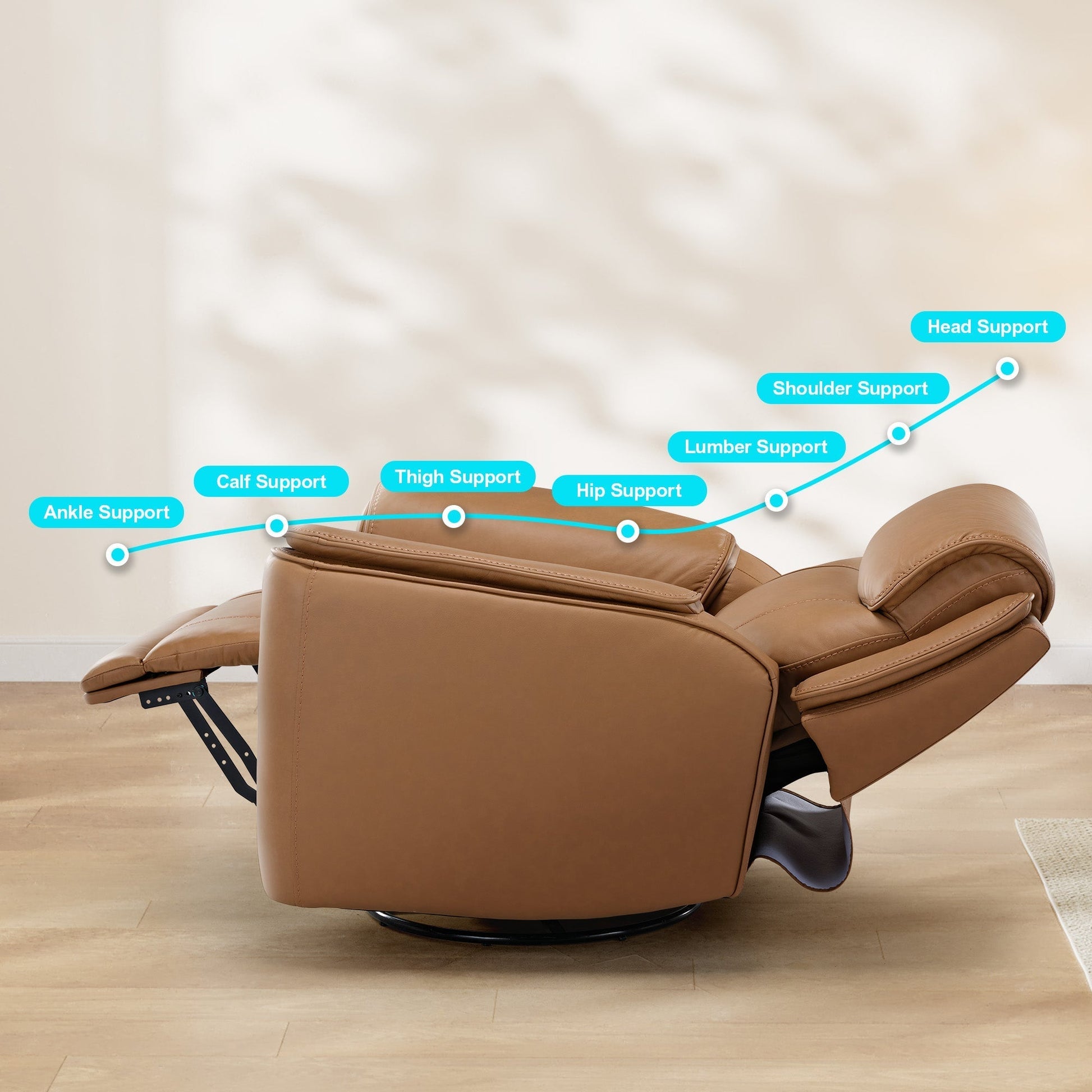 Carter, Electric Rocking Swivel Recliner Chair