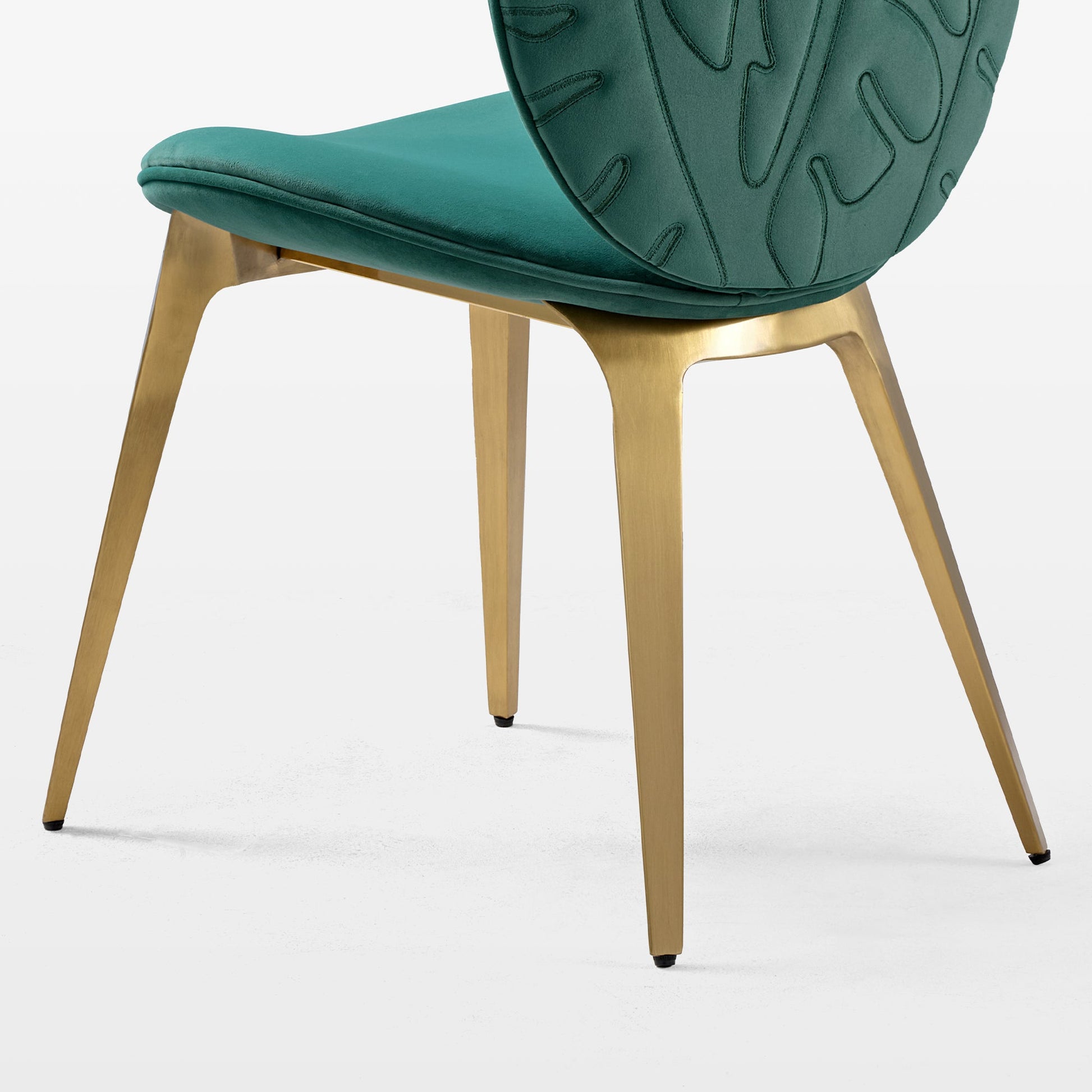 Light Luxury Vintage Dining Chair Set of 2,  Green