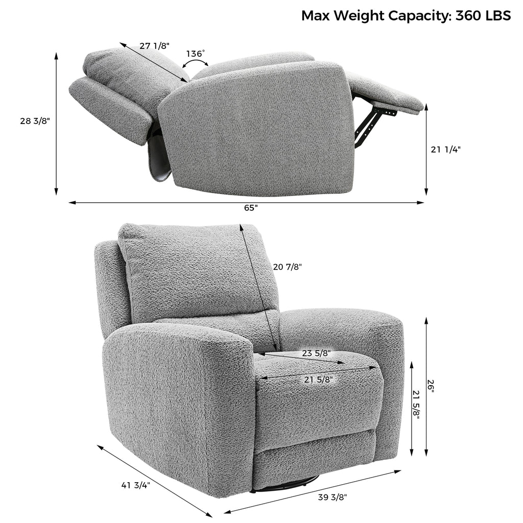 Mona, Electric Rocking Swivel Recliner