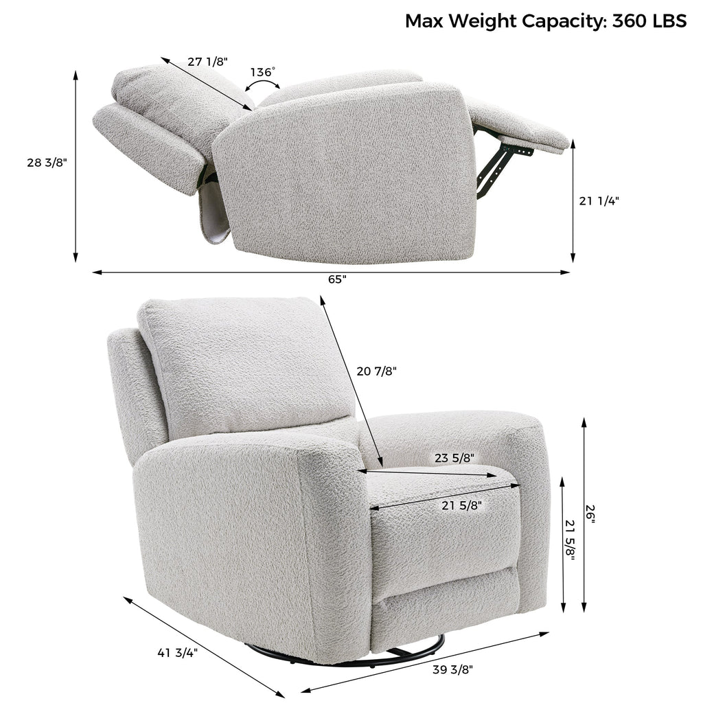 Mona, Electric Rocking Swivel Recliner