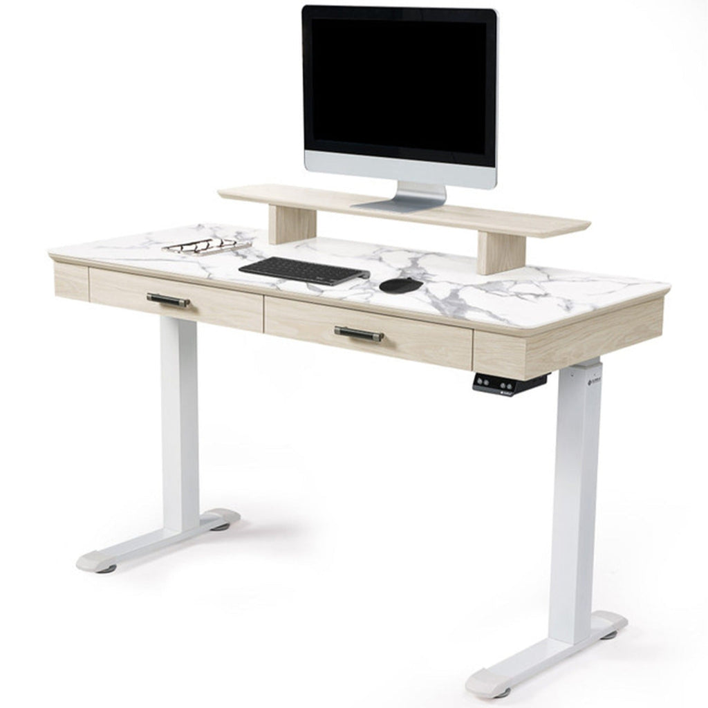 George, 55x23 Slate Standing Desk, Artificial Marble Desktop