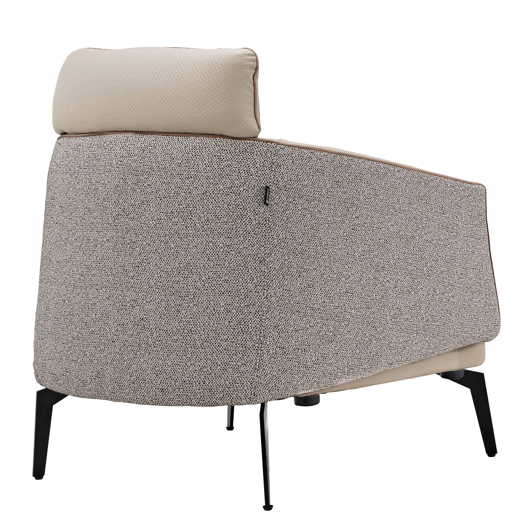 Nappa Leather Comfort Ivory Lounge Chair