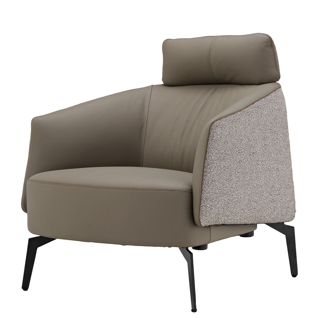 Nappa Leather Comfort Ivory Lounge Chair