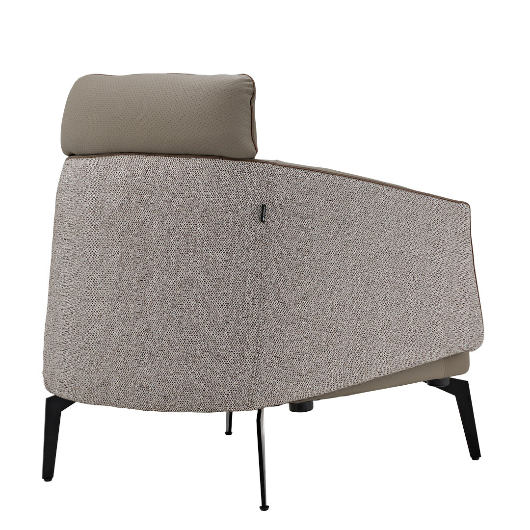 Nappa Leather Comfort Ivory Lounge Chair